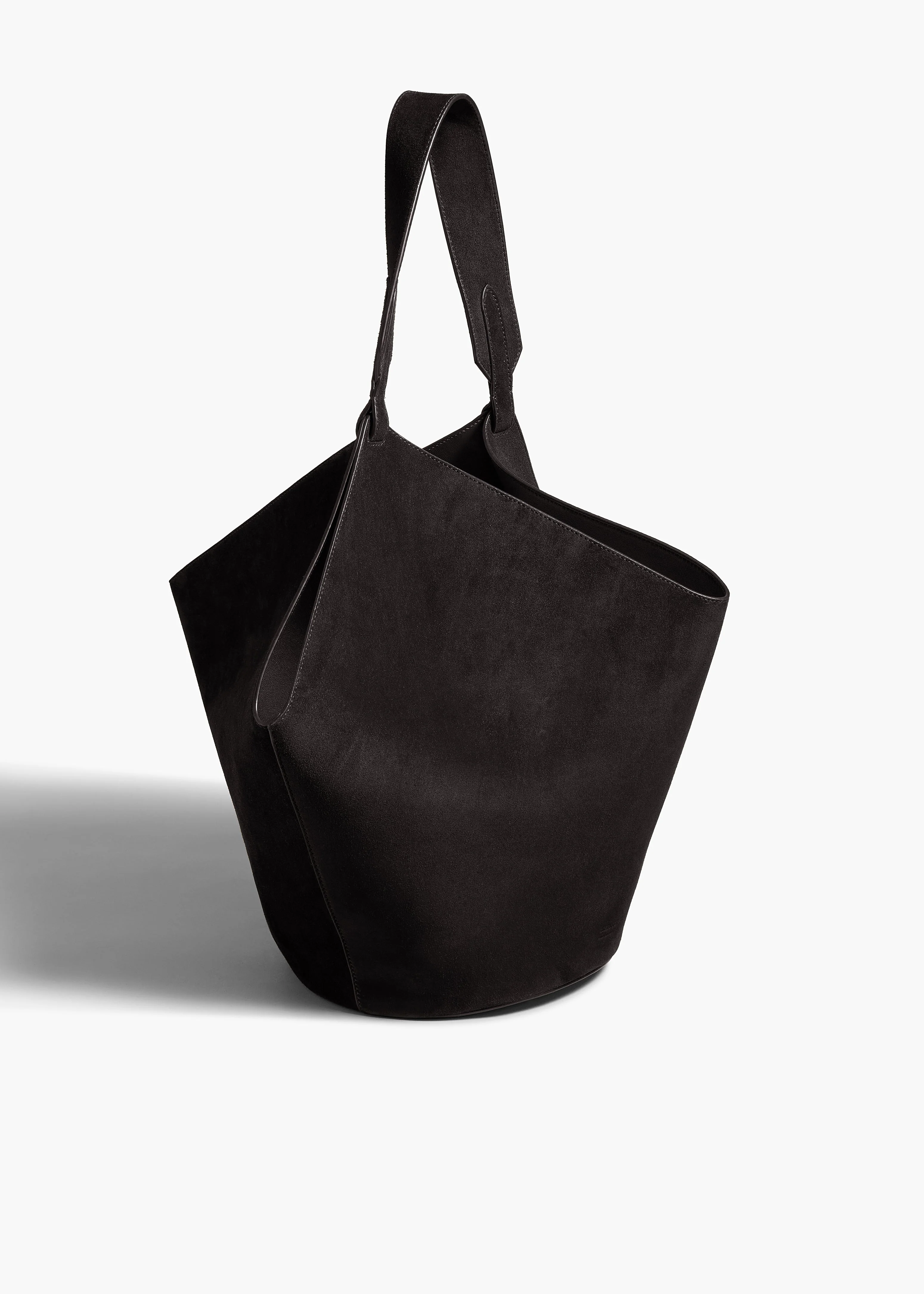 Khaite - Medium Lotus Tote in Black Suede - Image 9