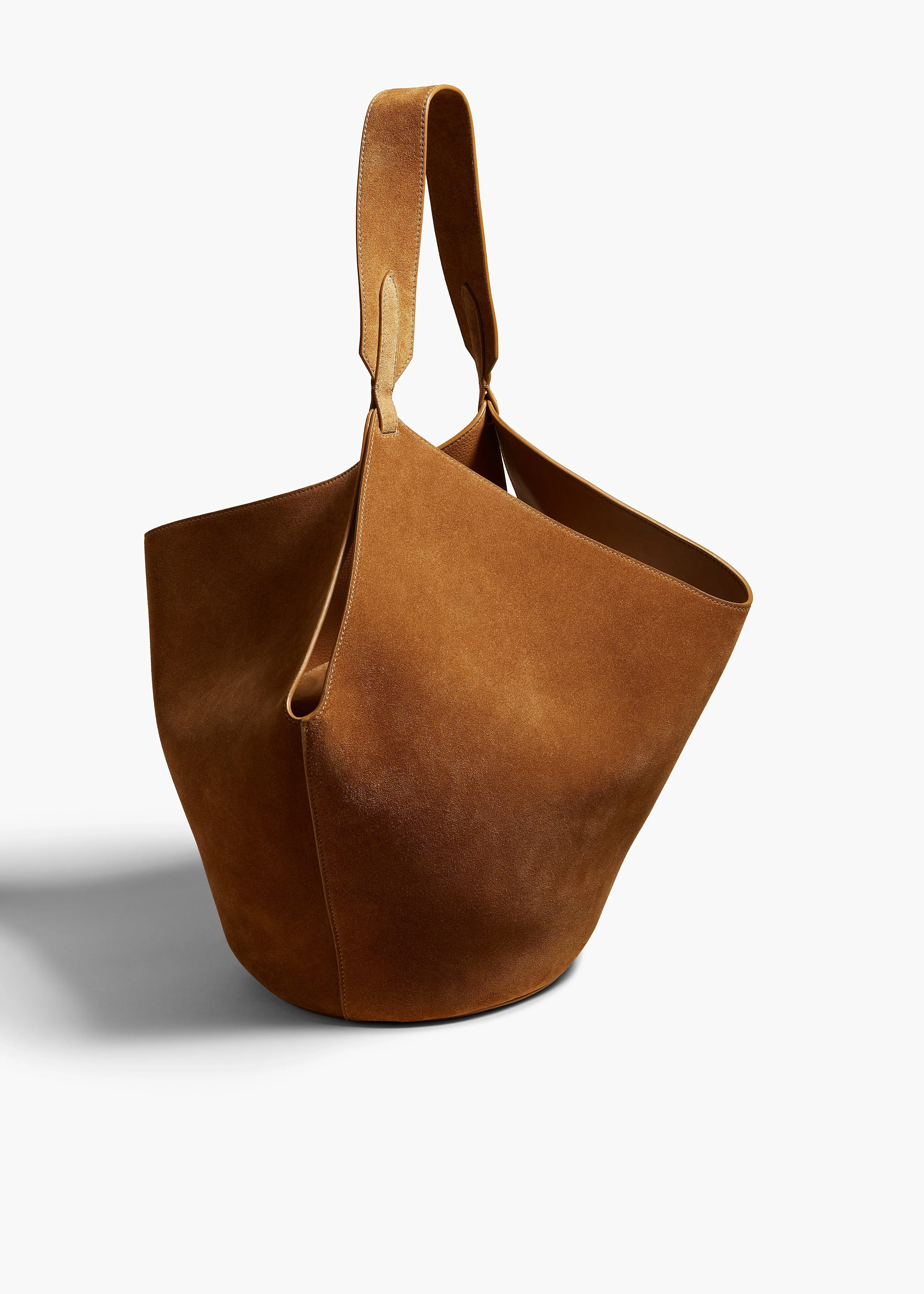 Khaite - Medium Lotus Tote in Mud Suede - Image 8