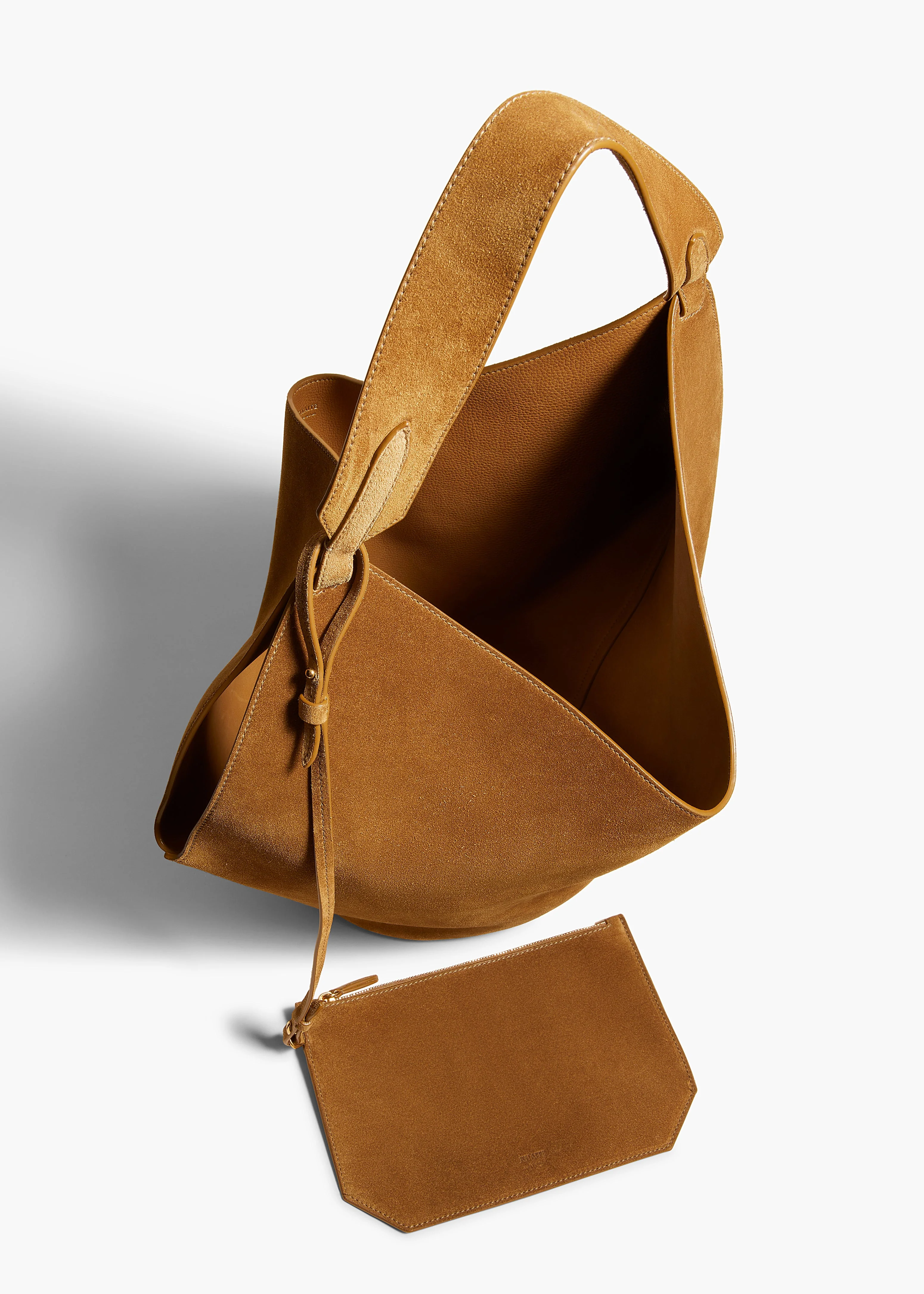 Khaite - Medium Lotus Tote in Mud Suede - Image 9