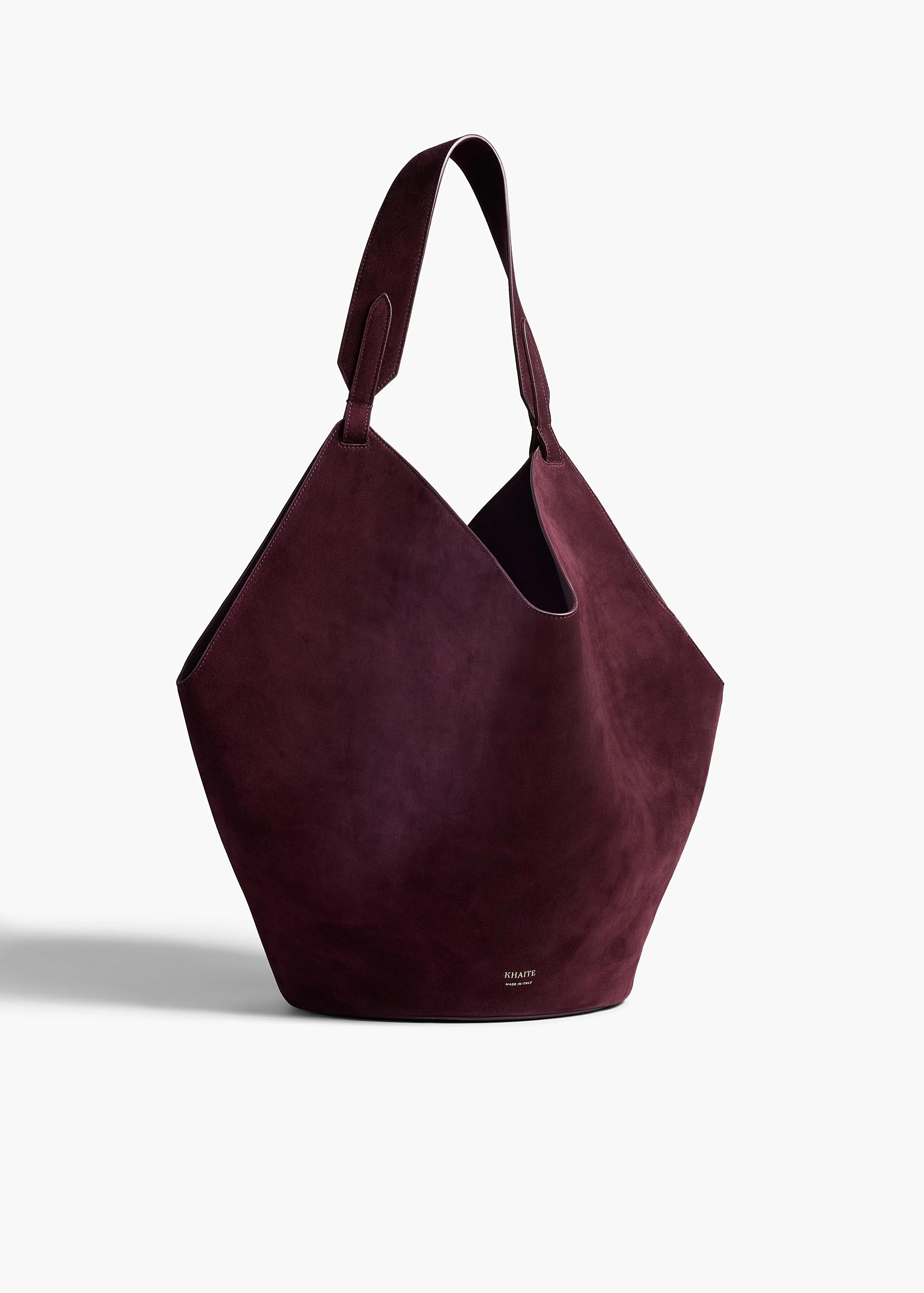 Khaite - Medium Lotus Tote in Rouge Noir Suede - Image 7