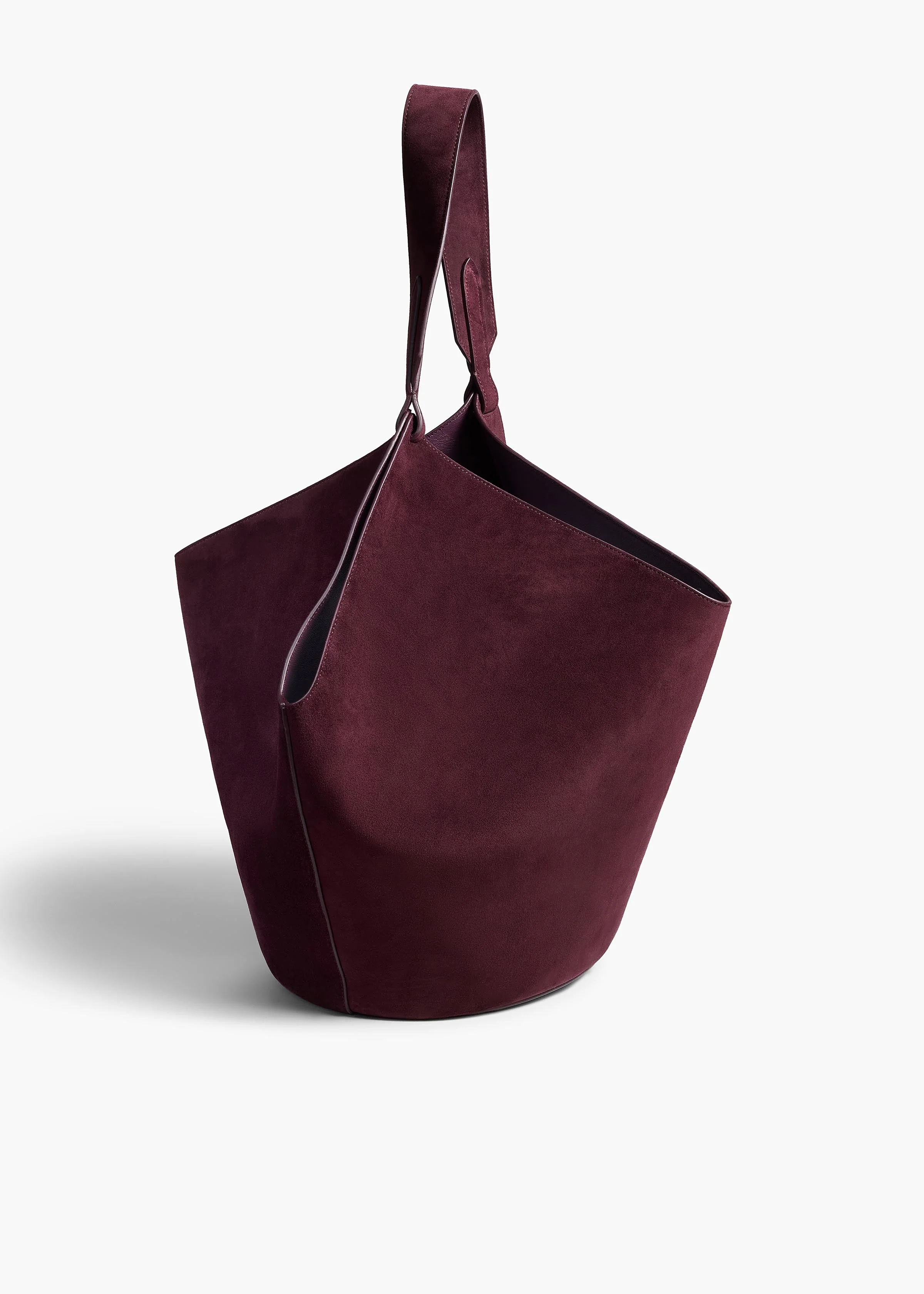 Khaite - Medium Lotus Tote in Rouge Noir Suede - Image 8