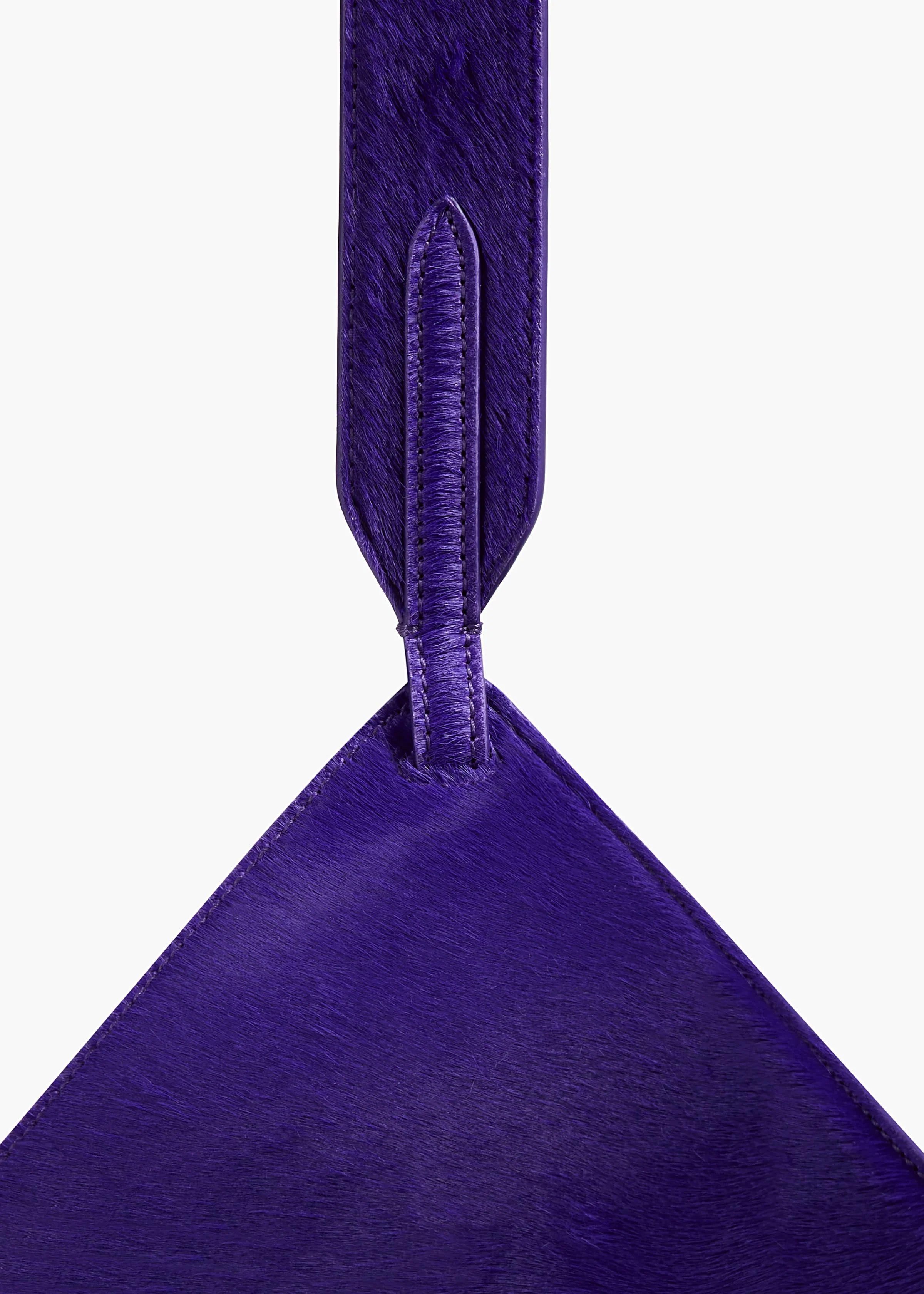 Khaite - Mini Lotus Tote in Amethyst Haircalf and Suede - Image 4