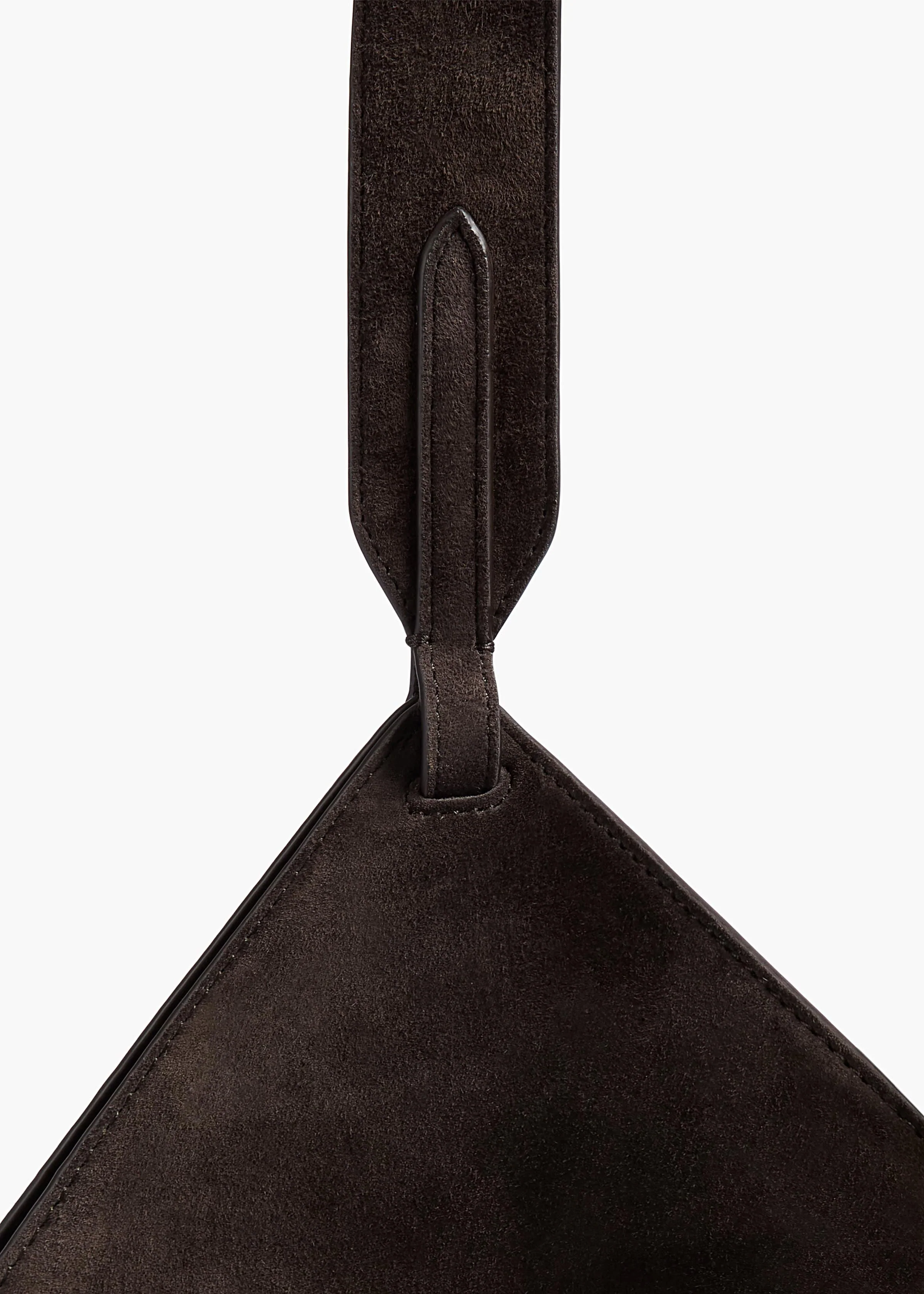 Khaite - Mini Lotus Tote in Dark Brown Suede - Image 4