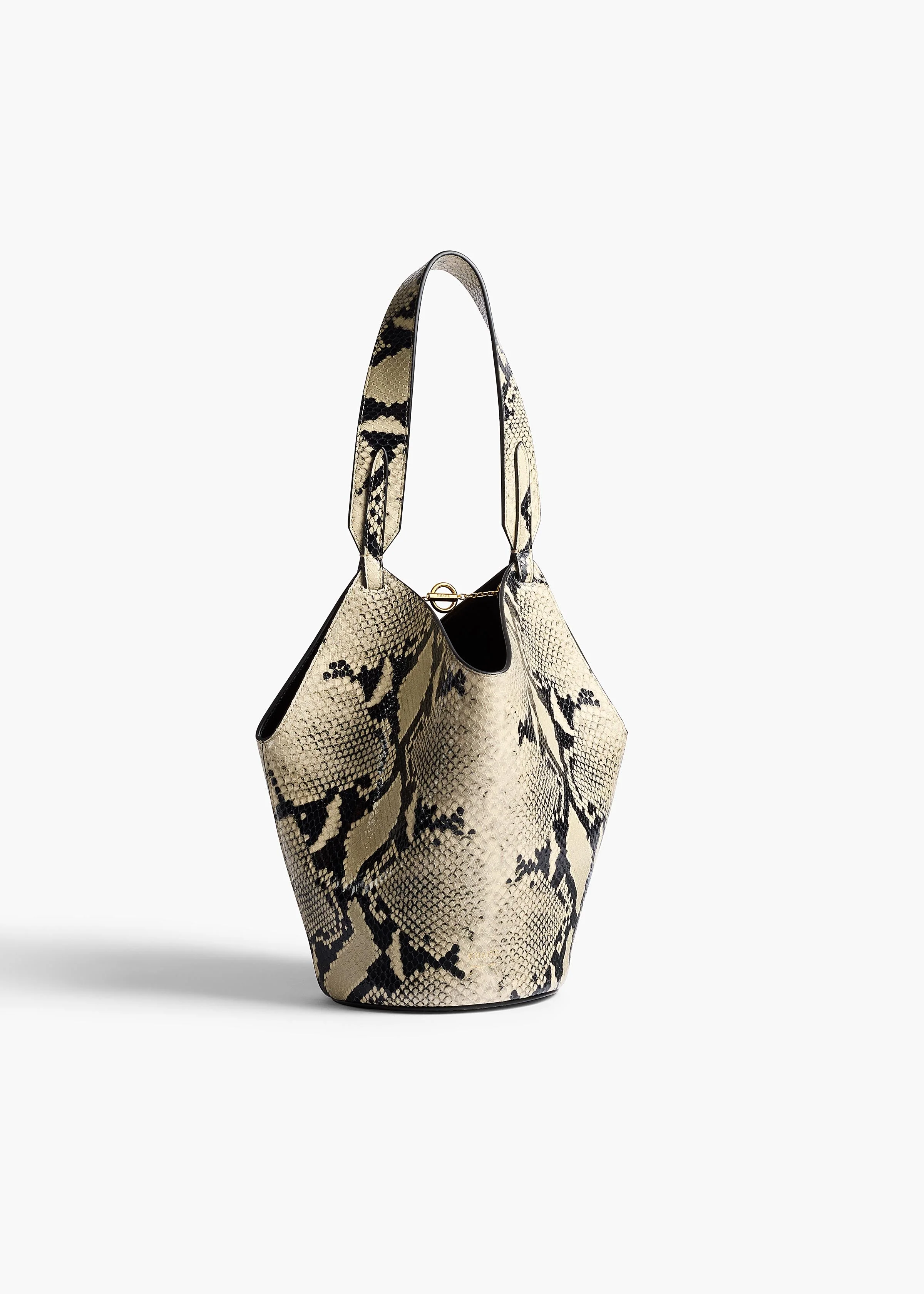 Khaite - Mini Lotus Tote in Natural Python - Embossed Leather - Image 7