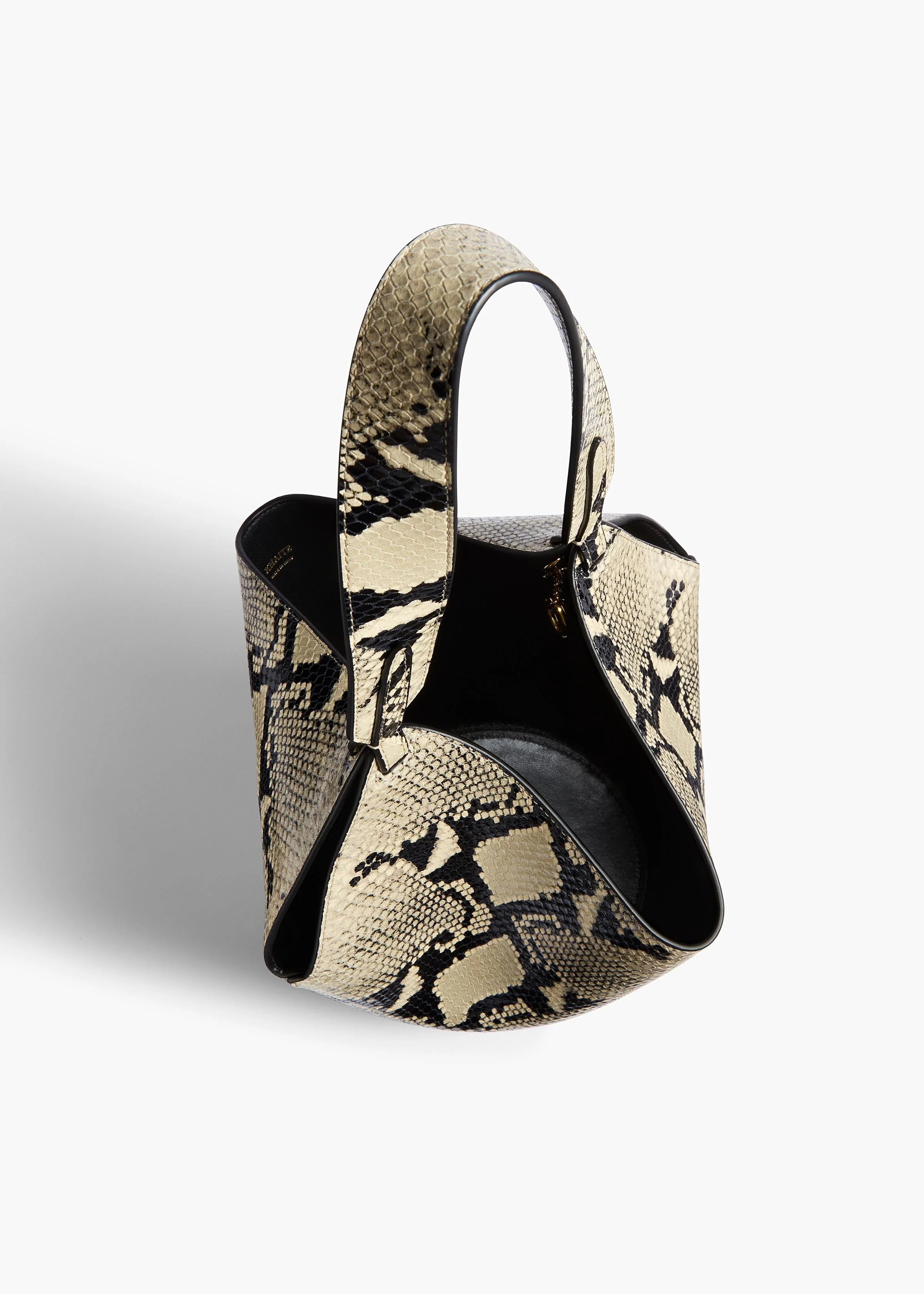Khaite - Mini Lotus Tote in Natural Python - Embossed Leather - Image 9