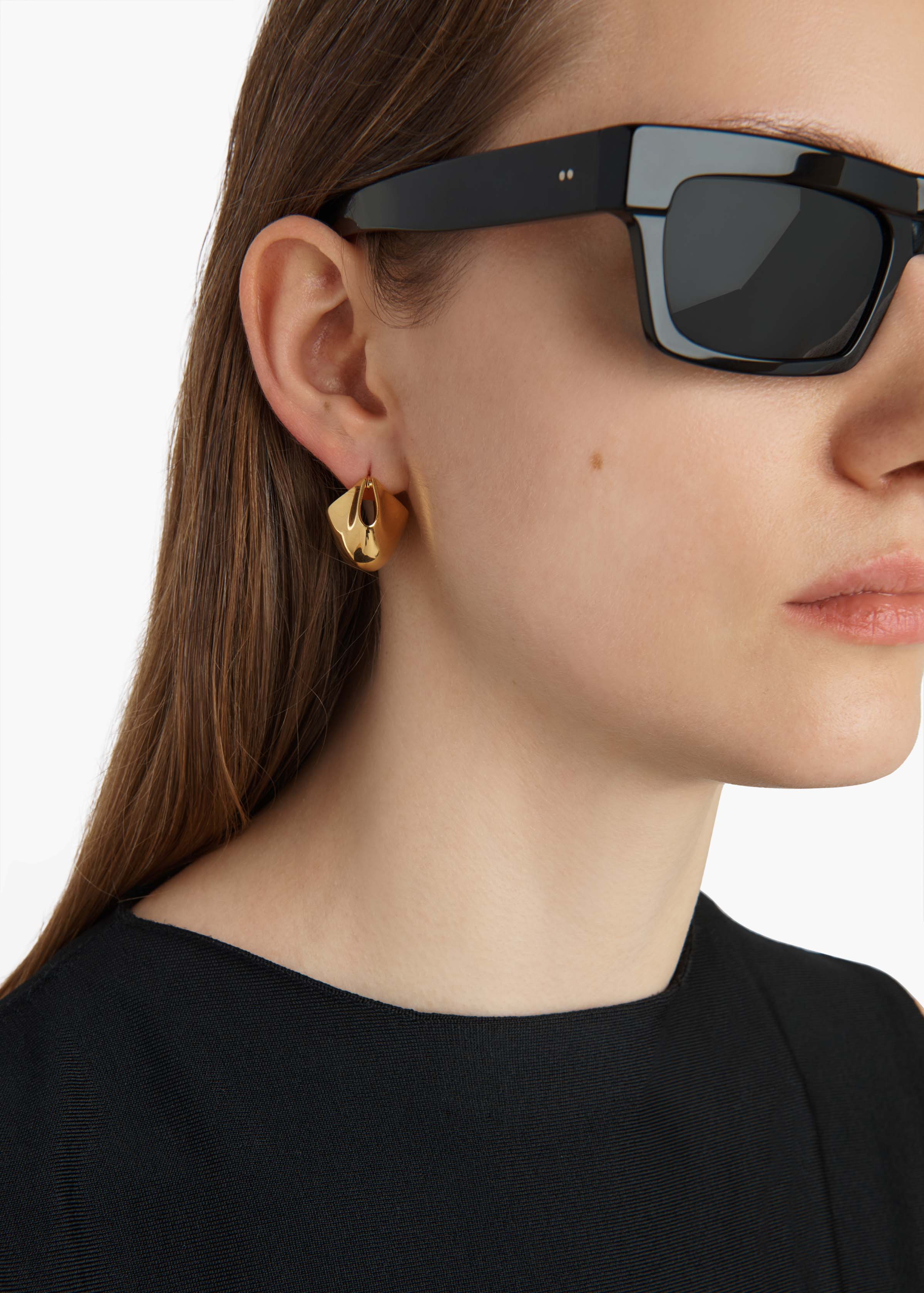 Khaite - Small Lotus Earrings in Gold - Image 6