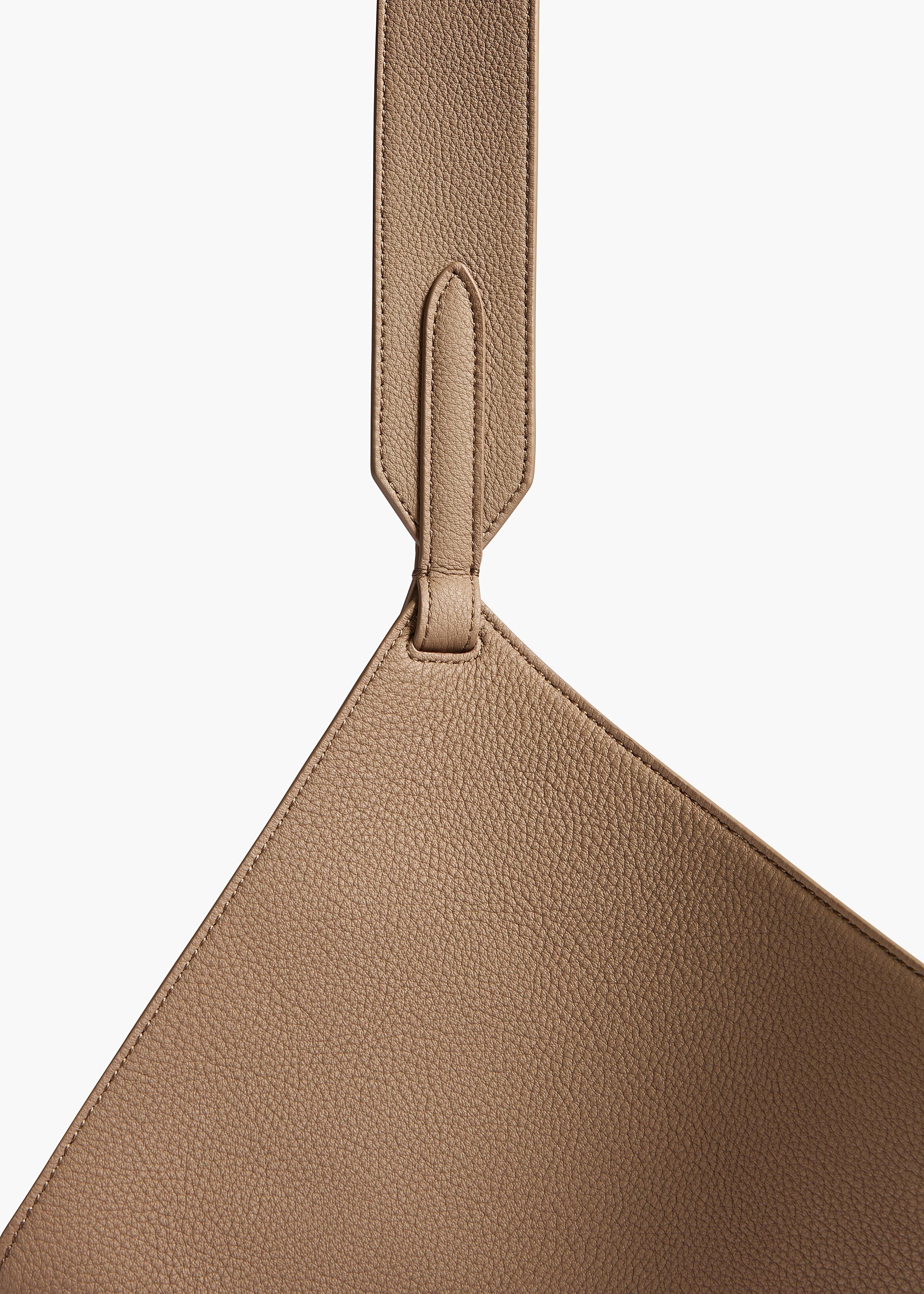 Khaite - Small Lotus Tote in Mokka Pebbled Leather - Image 4