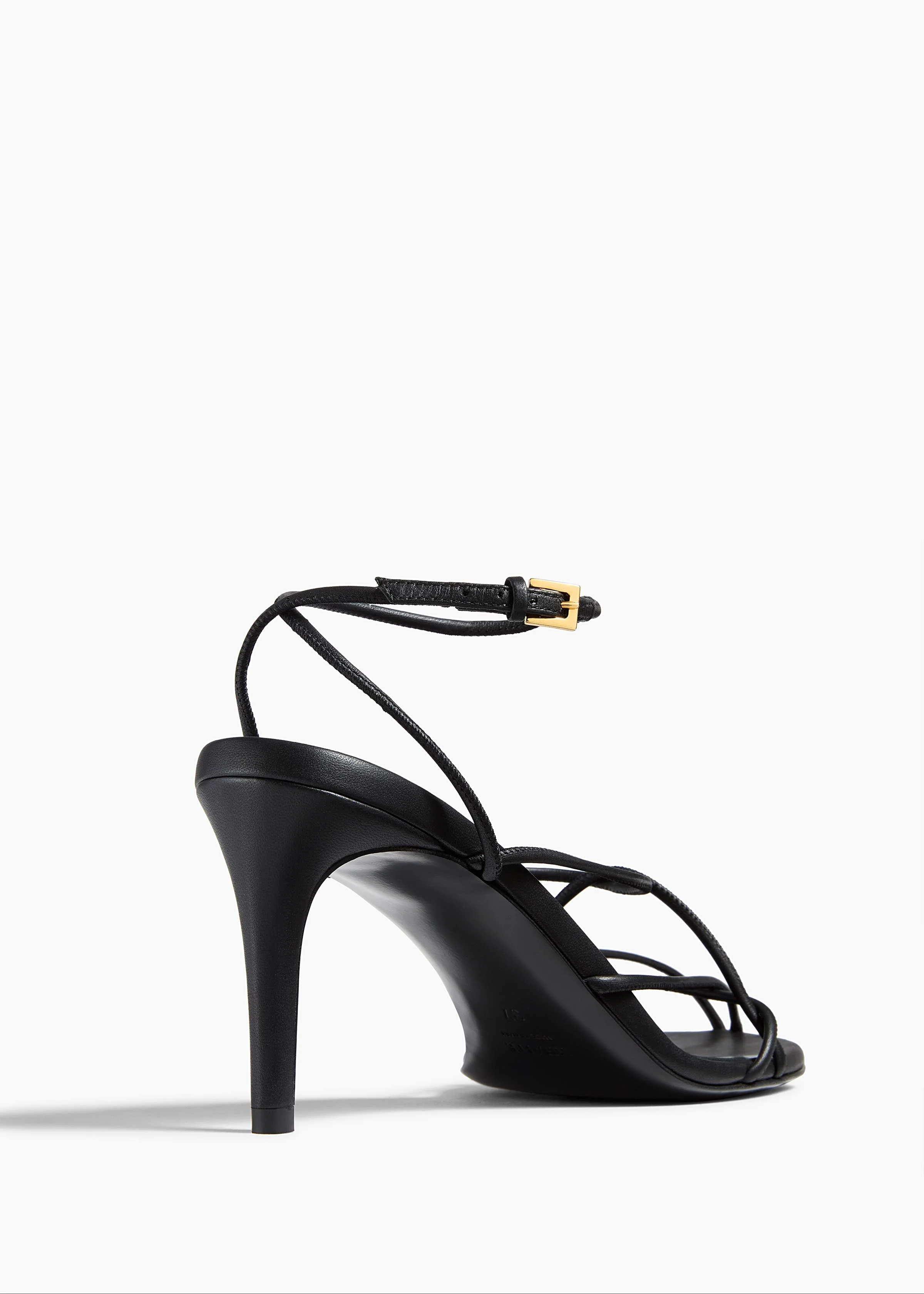 Khaite - Loulou Sandal in Black Leather - Image 3