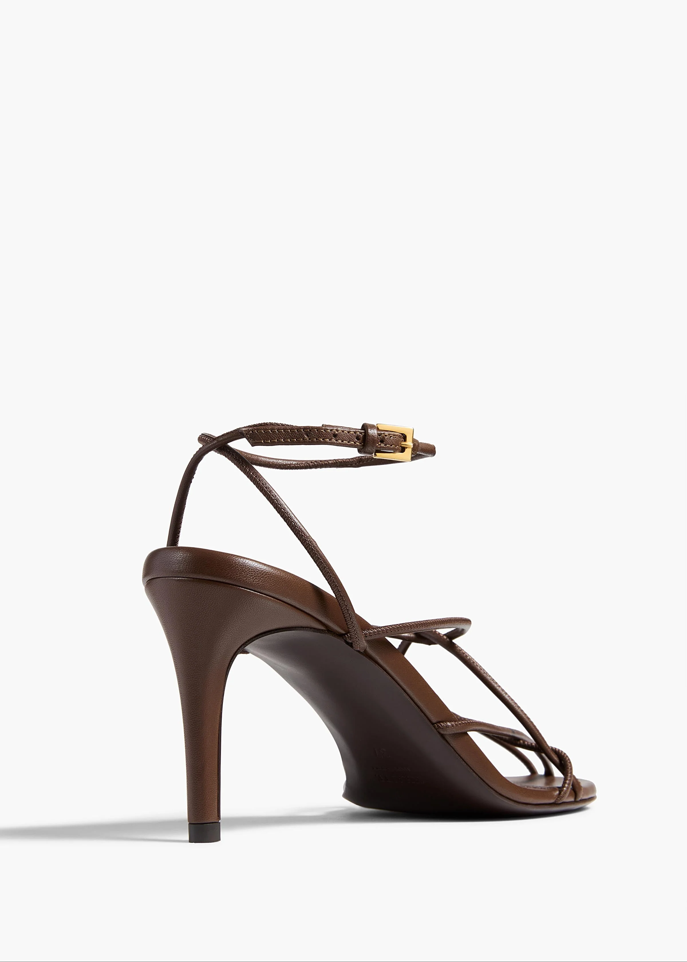 Khaite - Loulou Sandal in Cigar Leather - Image 3