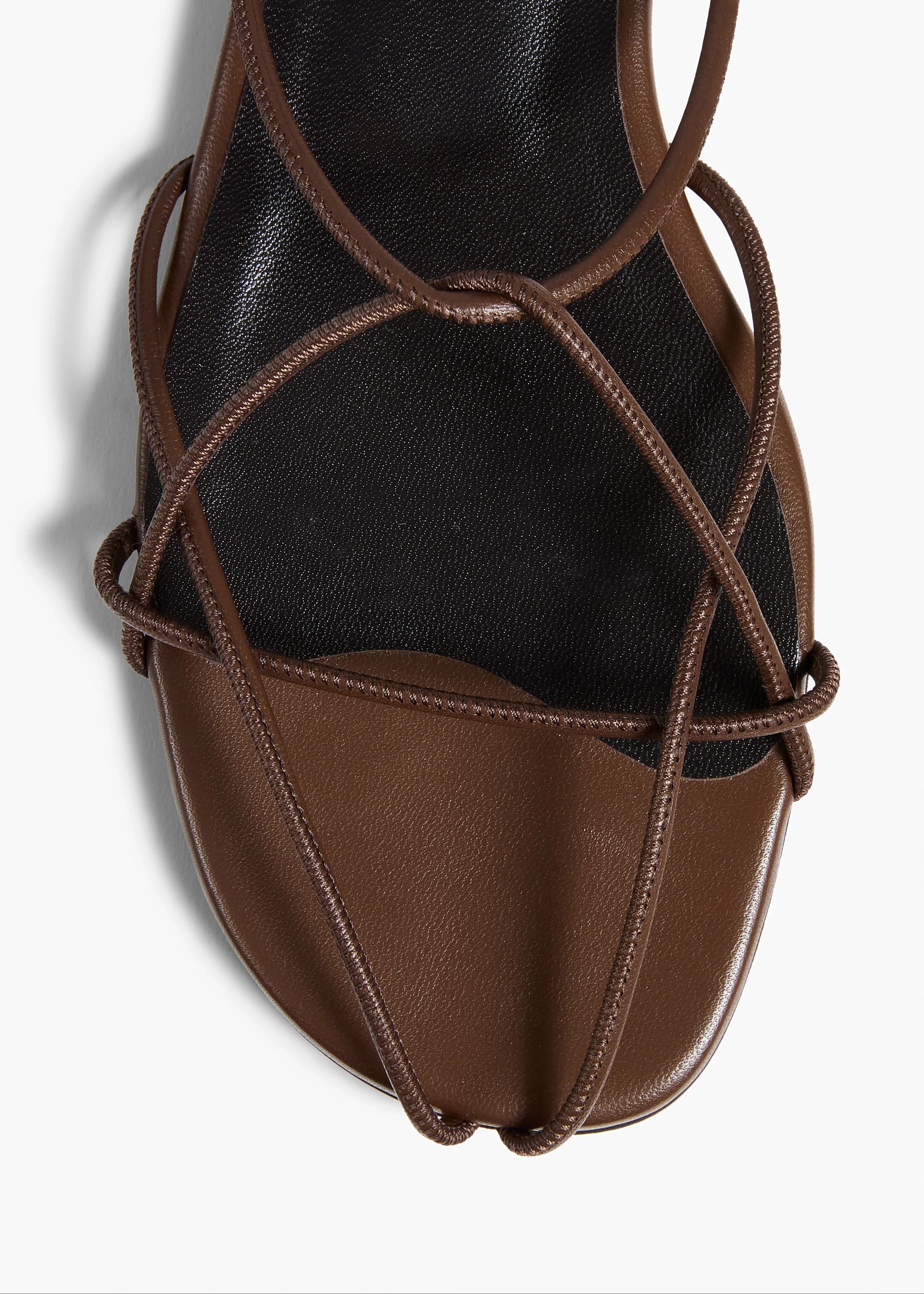 Khaite - Loulou Sandal in Cigar Leather - Image 4