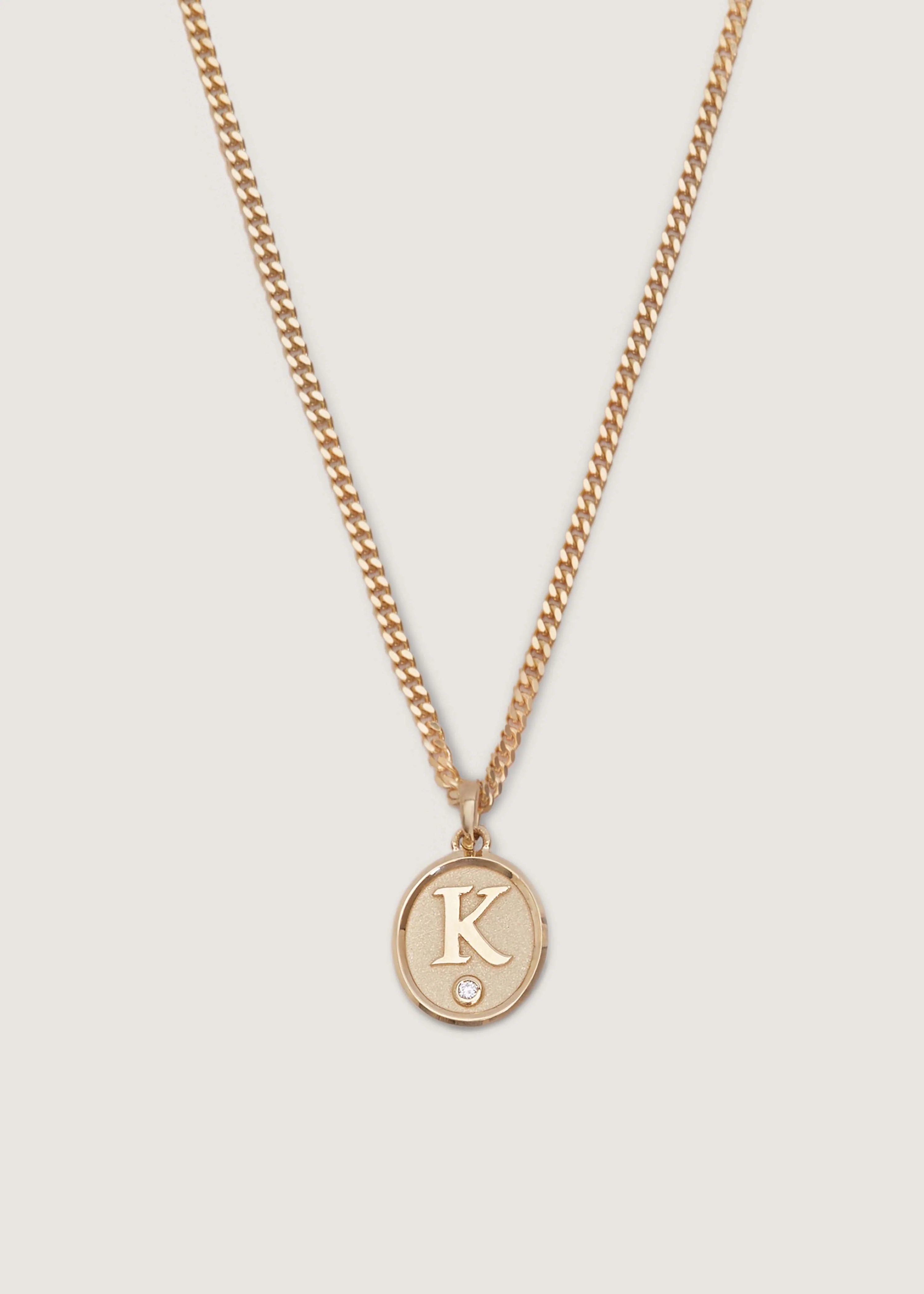 Kinn - Love Letter Diamond Necklace Curb Chain