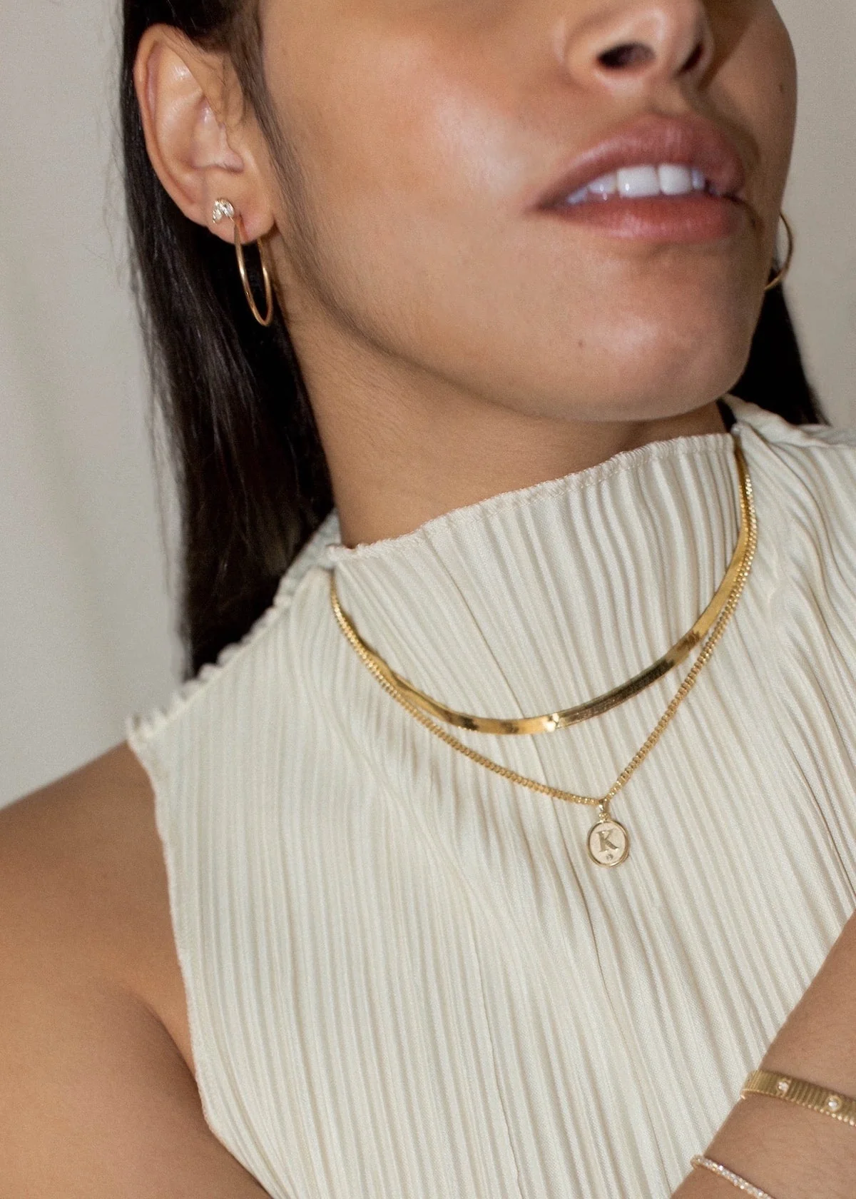 Kinn - Love Letter Diamond Necklace Curb Chain - Image 5