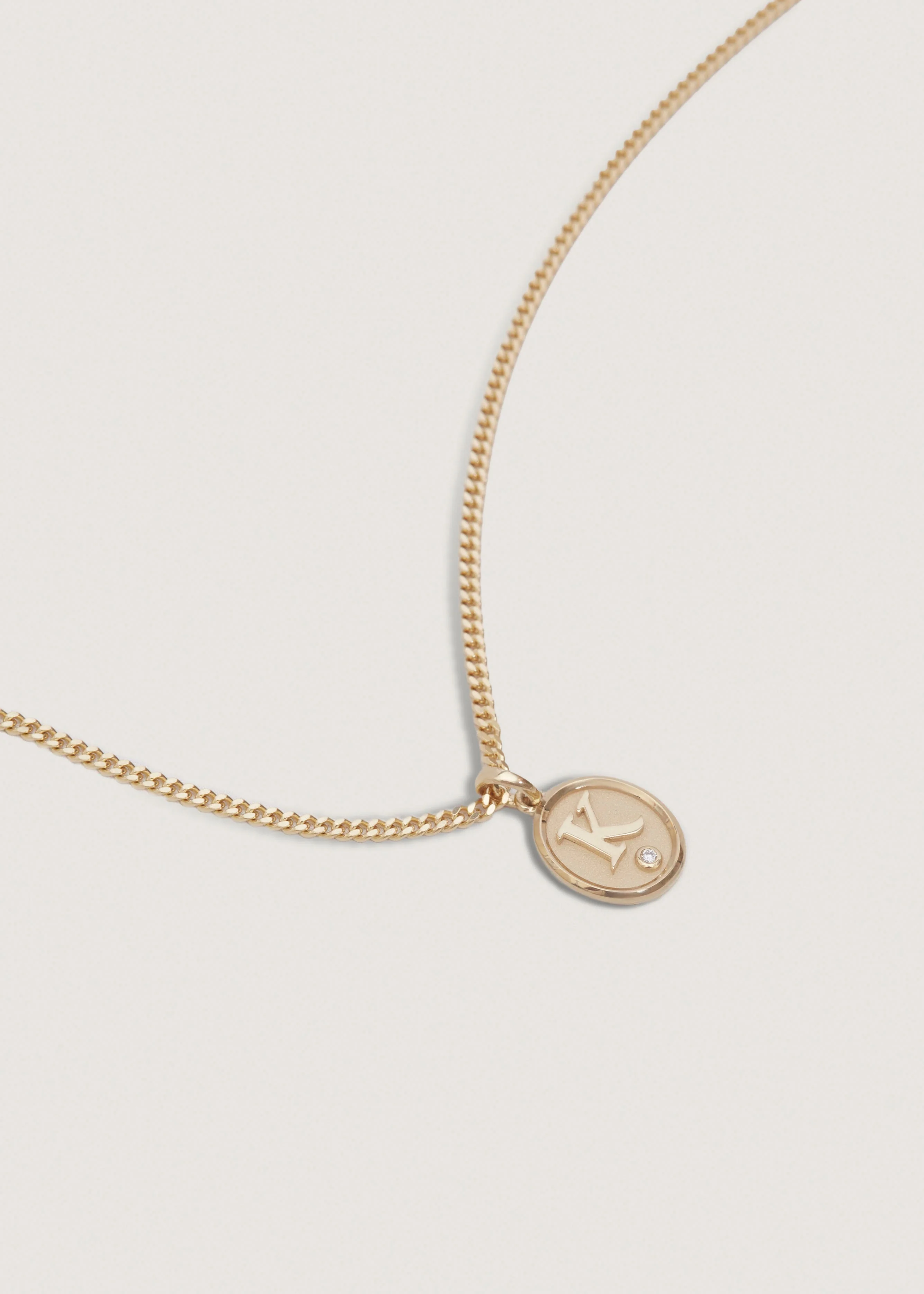 Kinn - Love Letter Diamond Necklace Curb Chain - Image 6