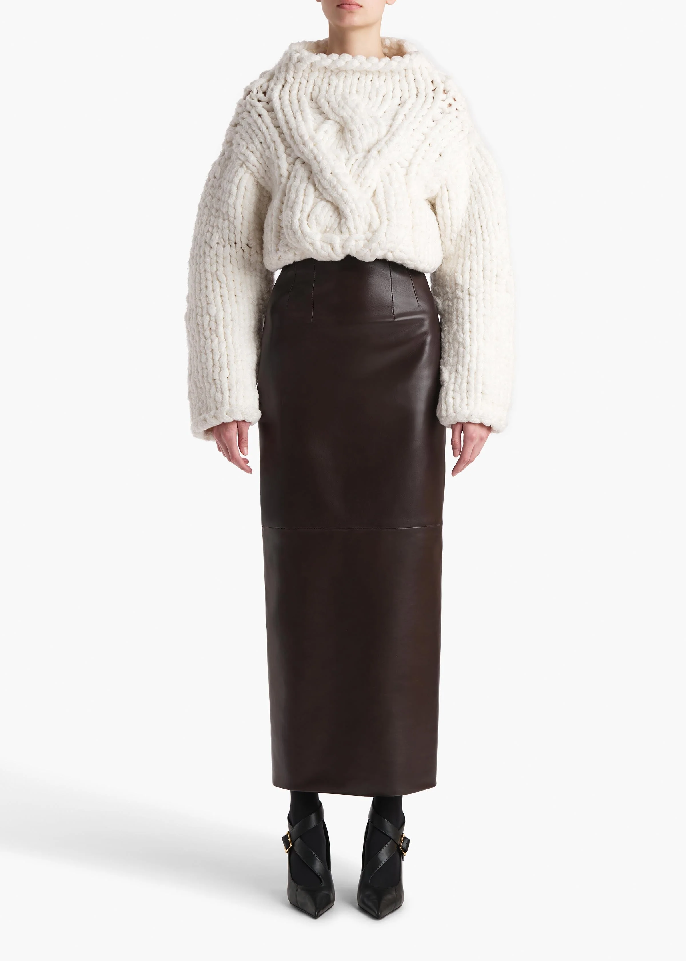 Khaite - Loxley Skirt in Mud Leather - Image 2