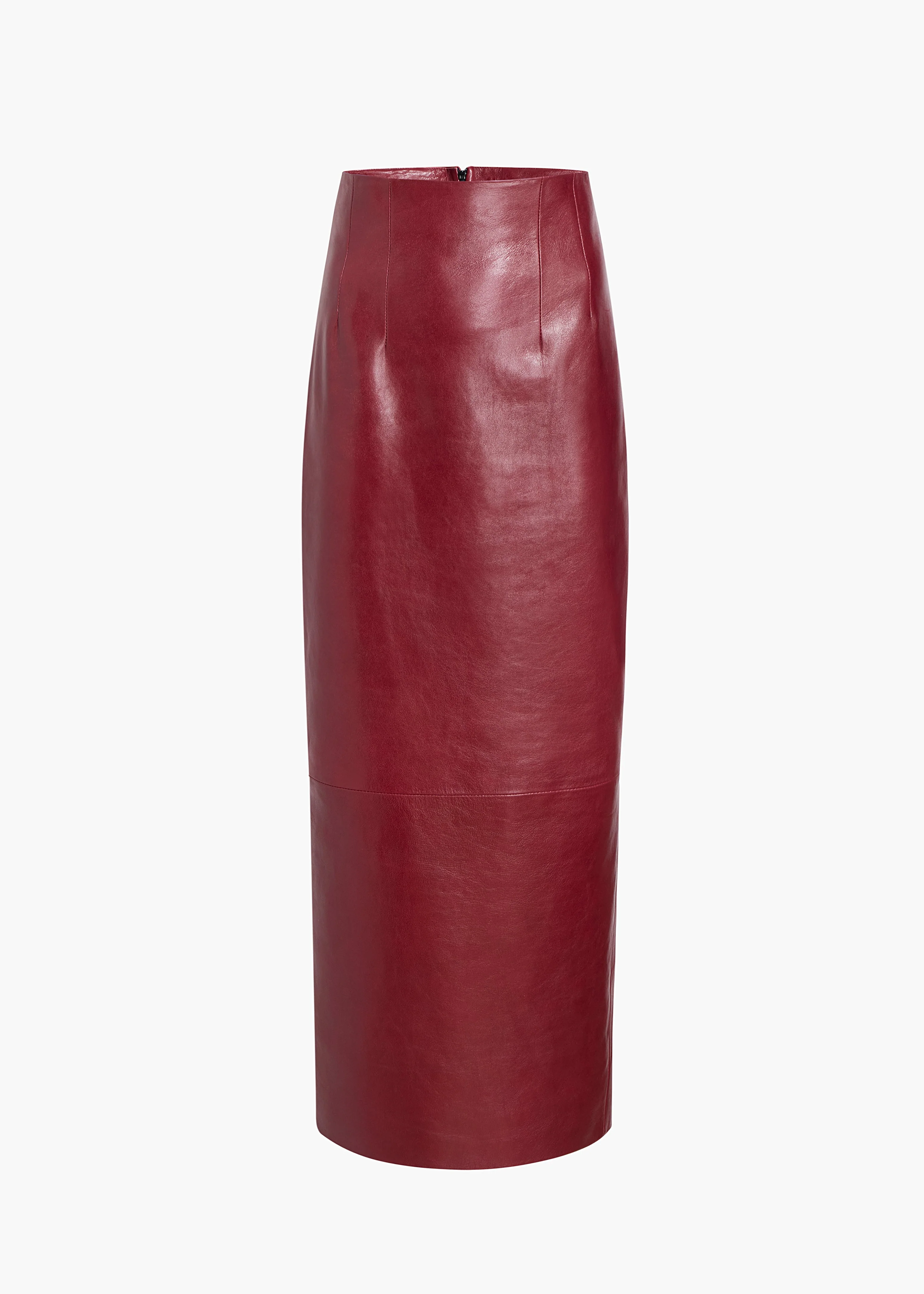 Khaite - Loxley Skirt in Oxblood Leather