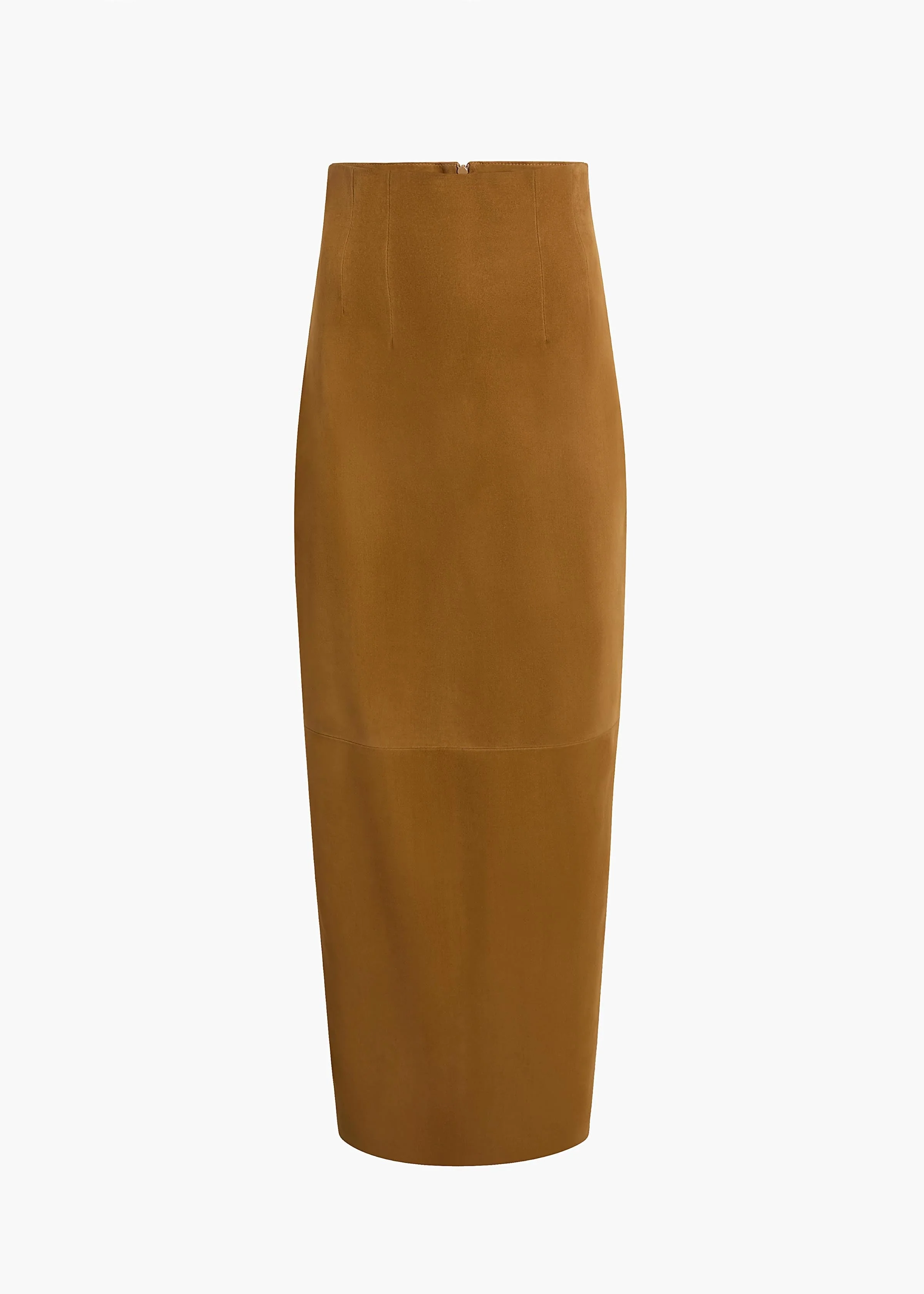 Khaite - Loxley Skirt in Toffee Suede - Image 8