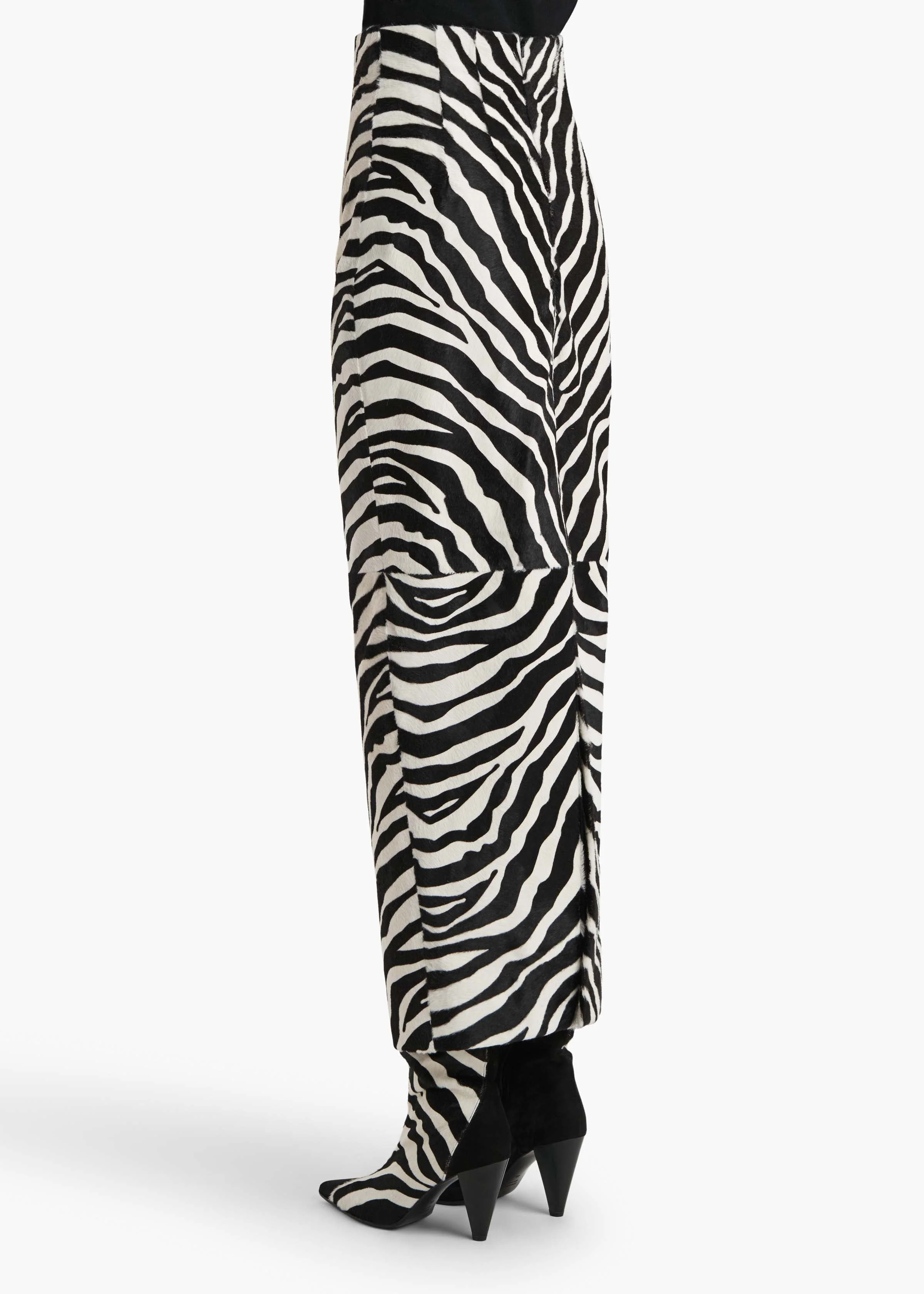 Khaite - Loxley Skirt in Zebra Print Haircalf - Image 12