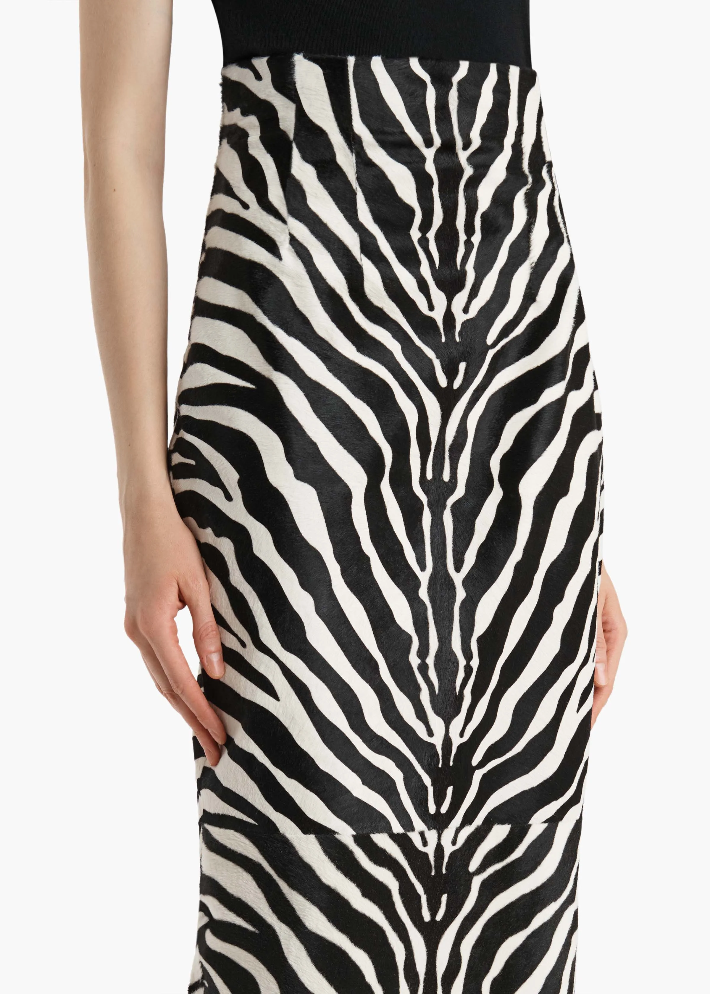 Khaite - Loxley Skirt in Zebra Print Haircalf - Image 13