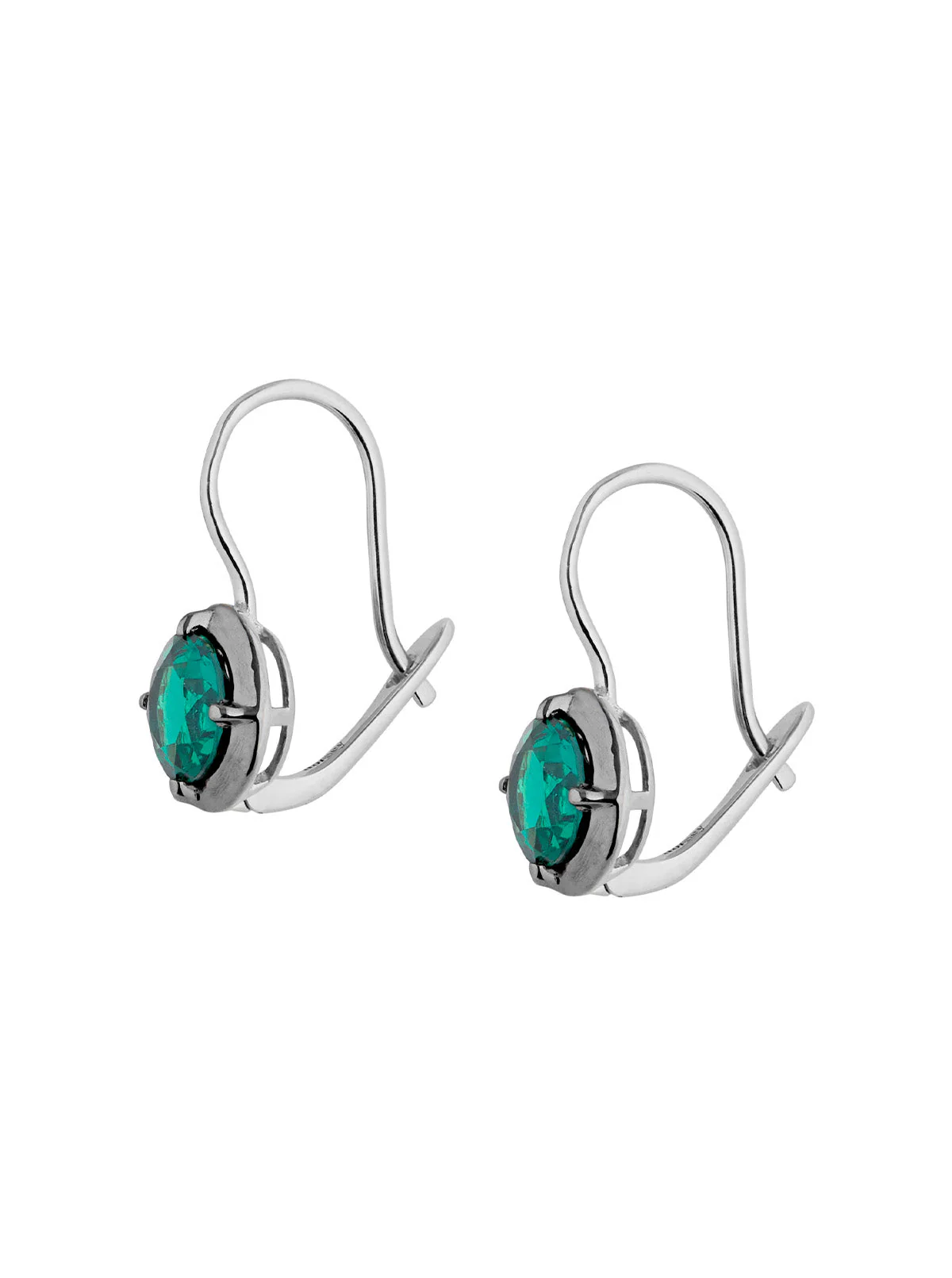 Dorsey - LUCIEN LATCHBACK EARRINGS IN NANO EMERALD - Image 2
