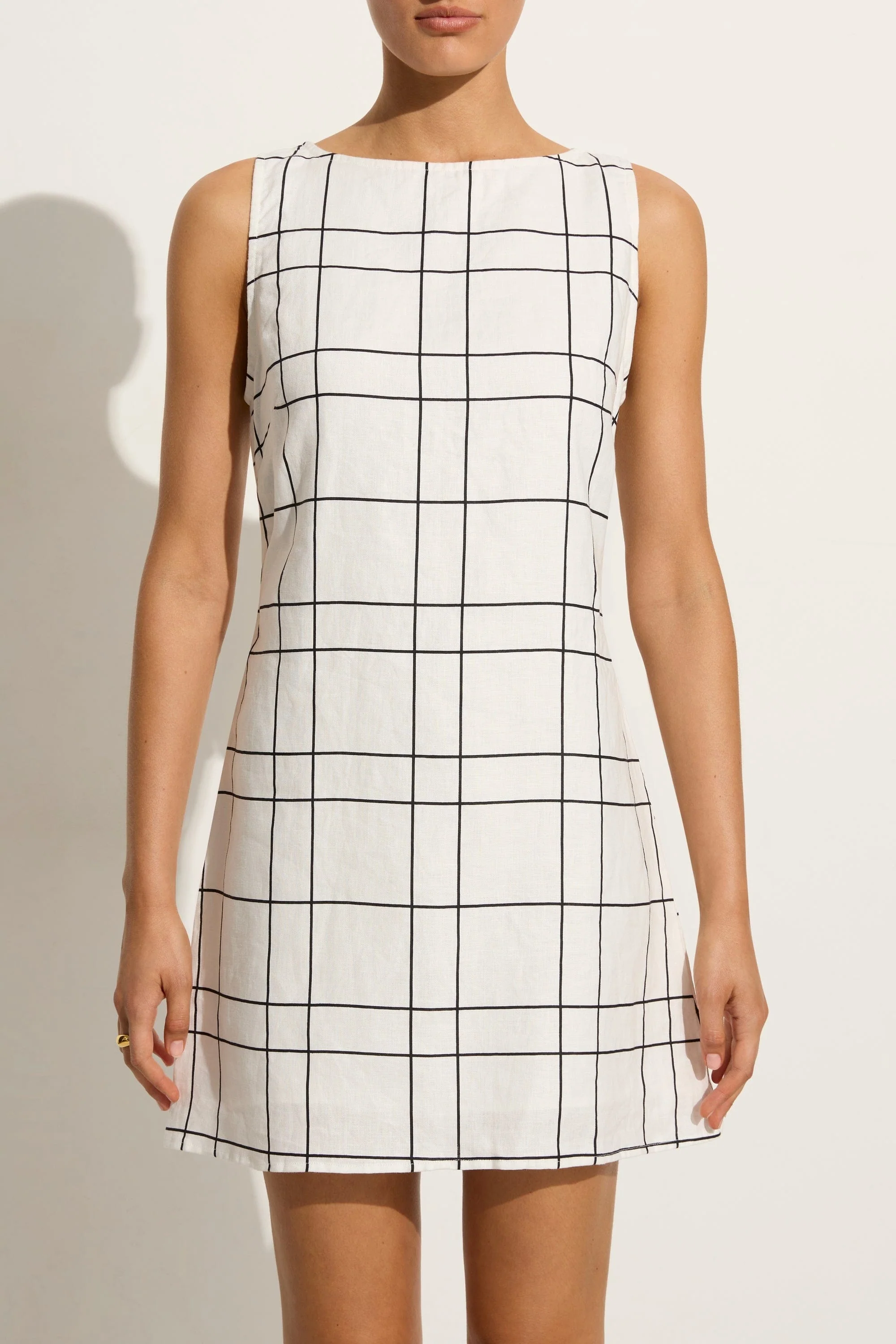 Faithfull - Lui Mini Dress Letizia Check White - Final Sale - Image 2