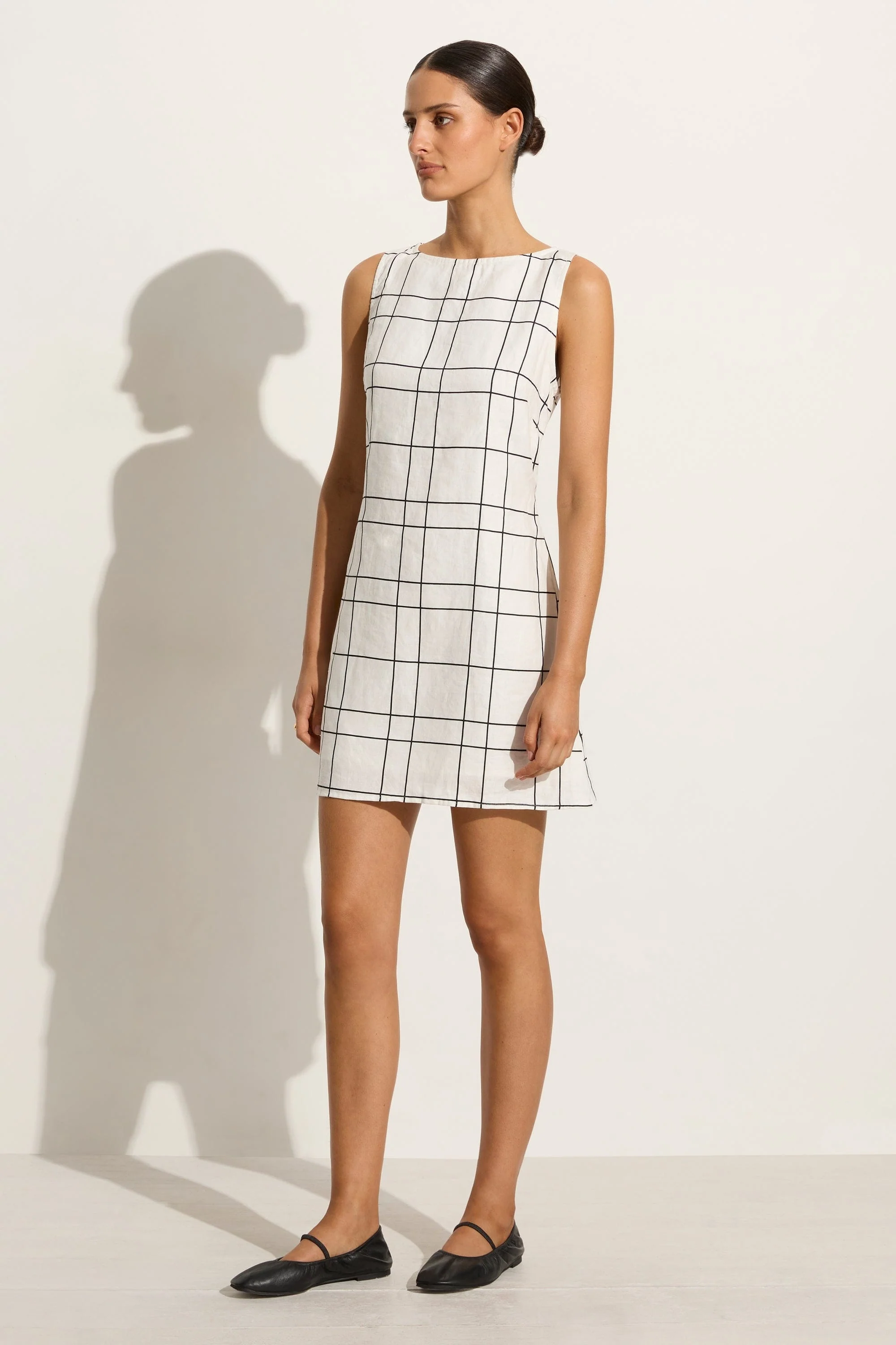 Faithfull - Lui Mini Dress Letizia Check White - Final Sale - Image 3
