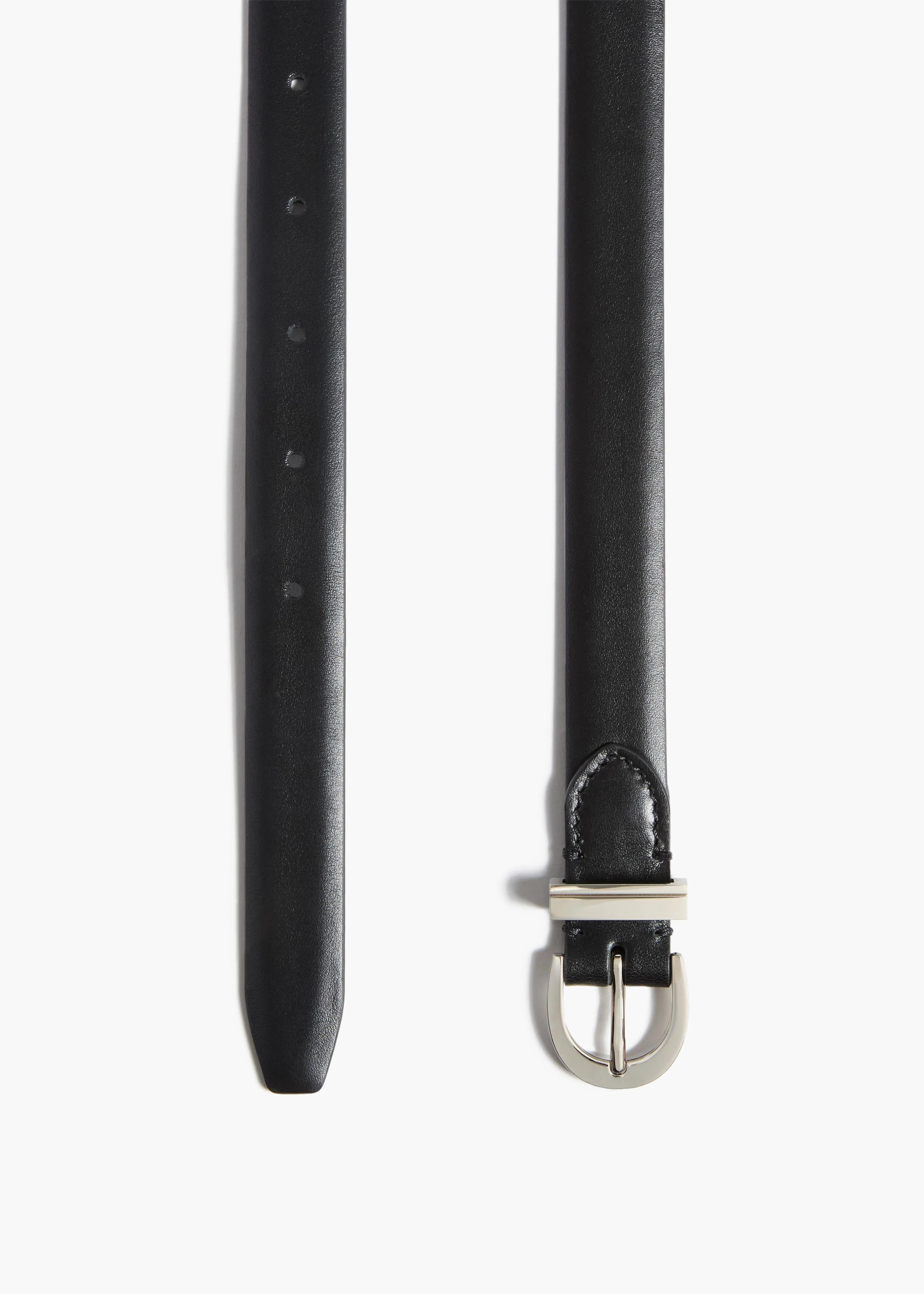 Khaite - Luna Belt in Black Leather with Silver - Image 2