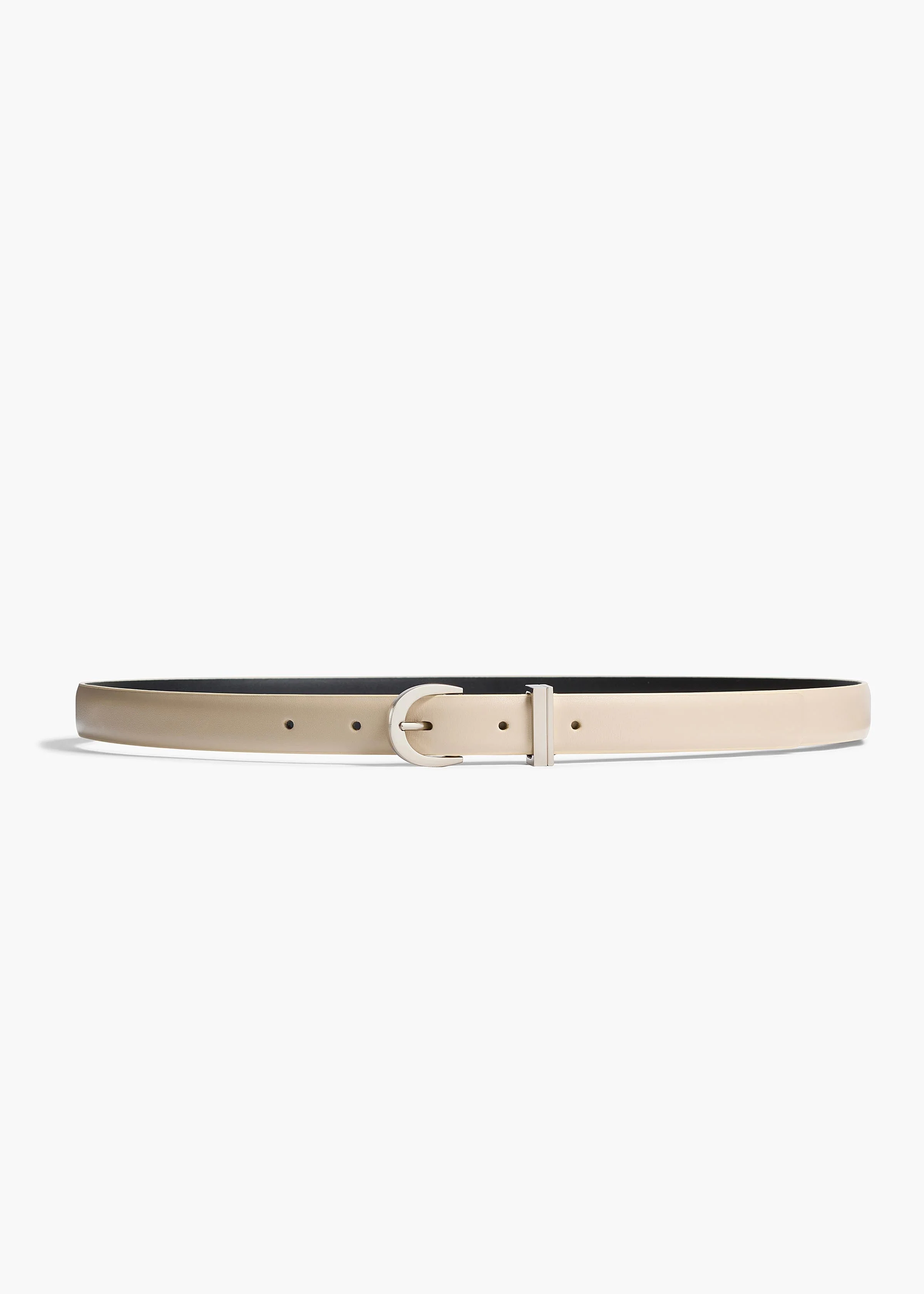 Khaite - Luna Belt in Dark Ivory Leather with Silver - Image 4