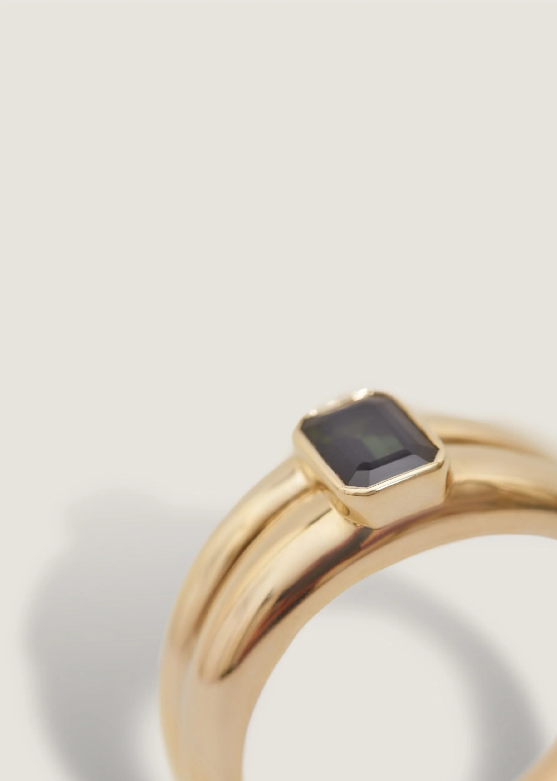 Kinn - Luna Layered Ring Green Tourmaline - Image 4