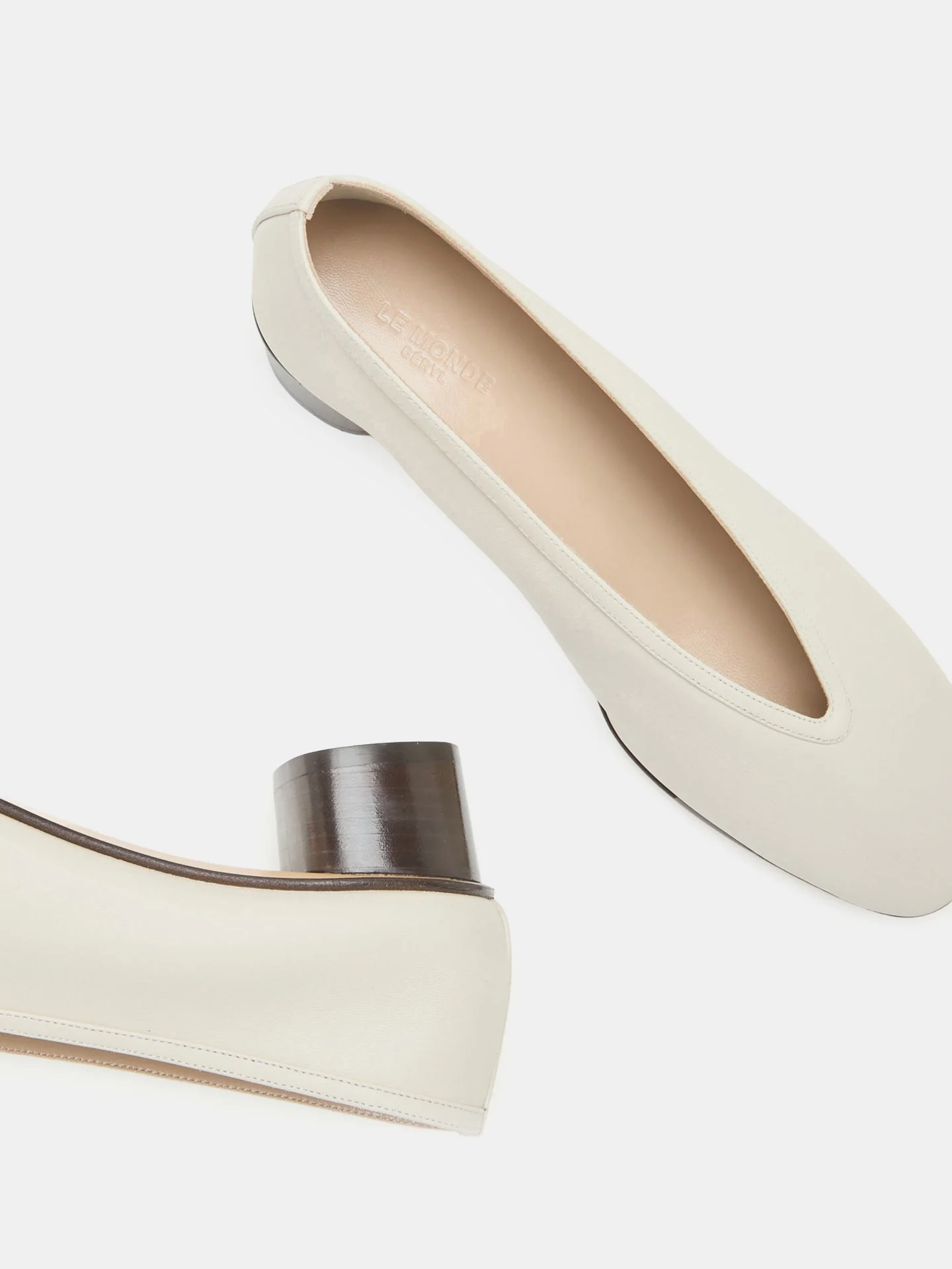 Le Monde Beryl - Luna Pump / Ecru Leather - Image 4
