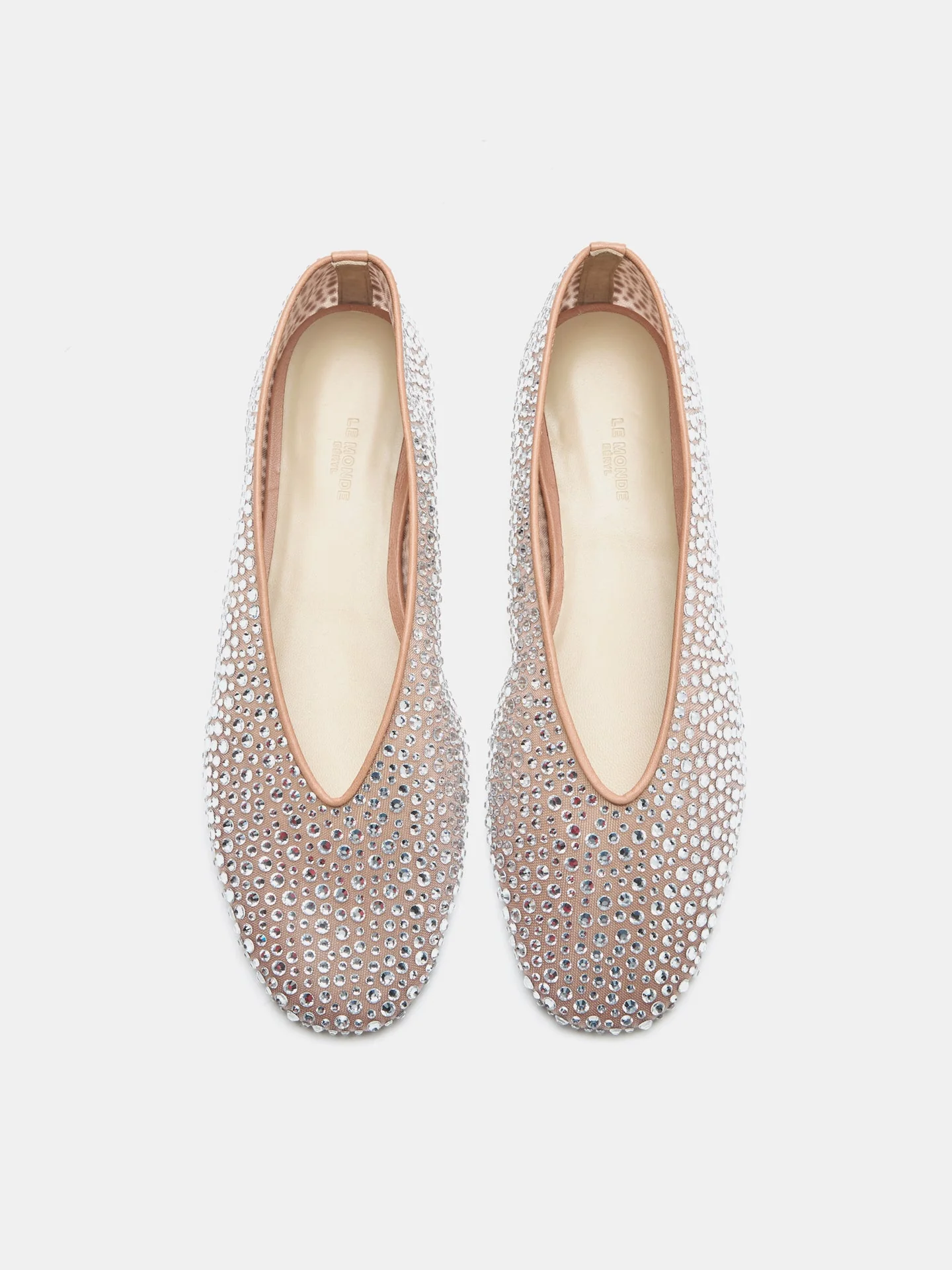 Le Monde Beryl - Luna Slipper / Fawn Mesh Crystal - Image 3