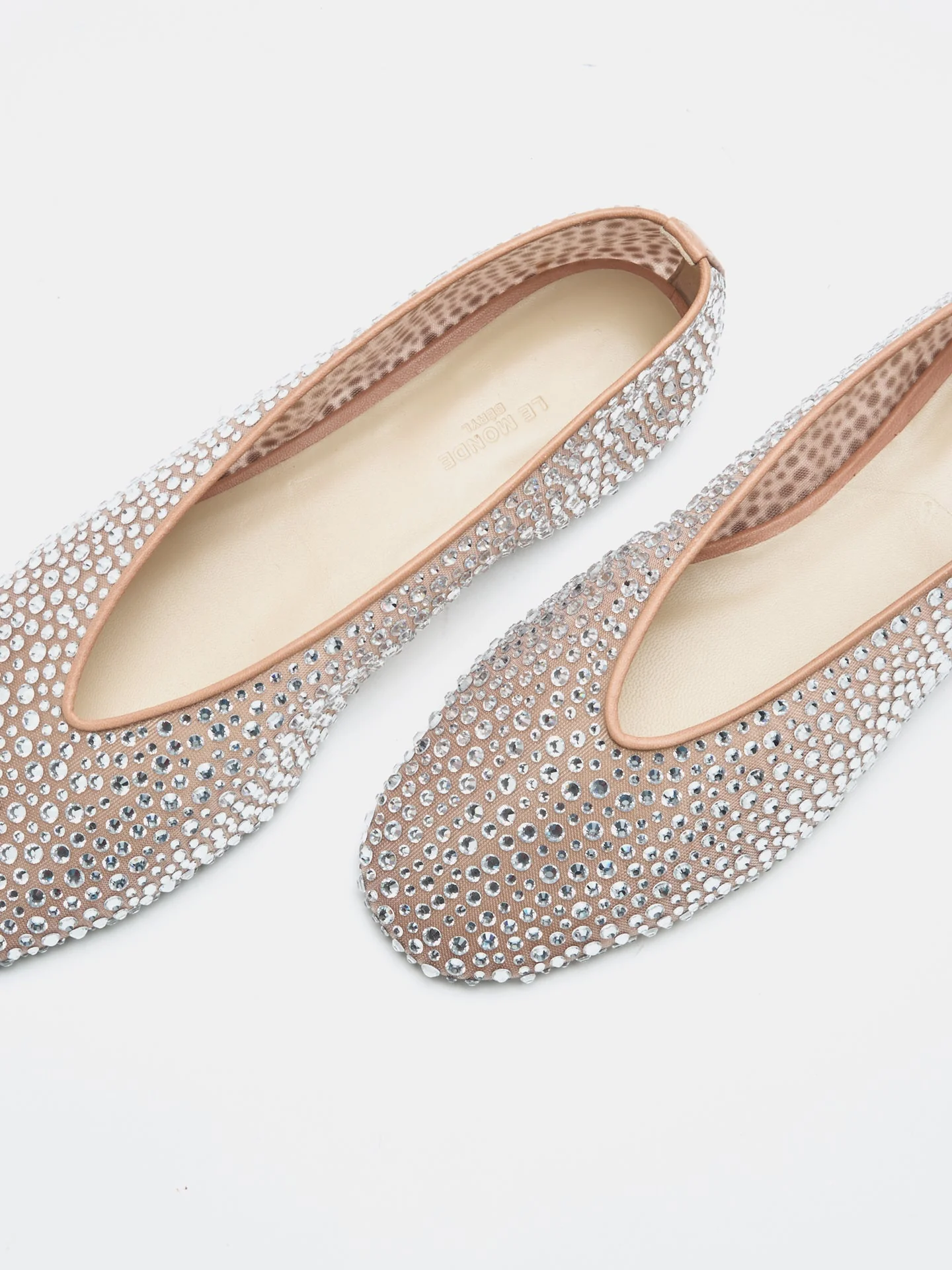 Le Monde Beryl - Luna Slipper / Fawn Mesh Crystal - Image 4