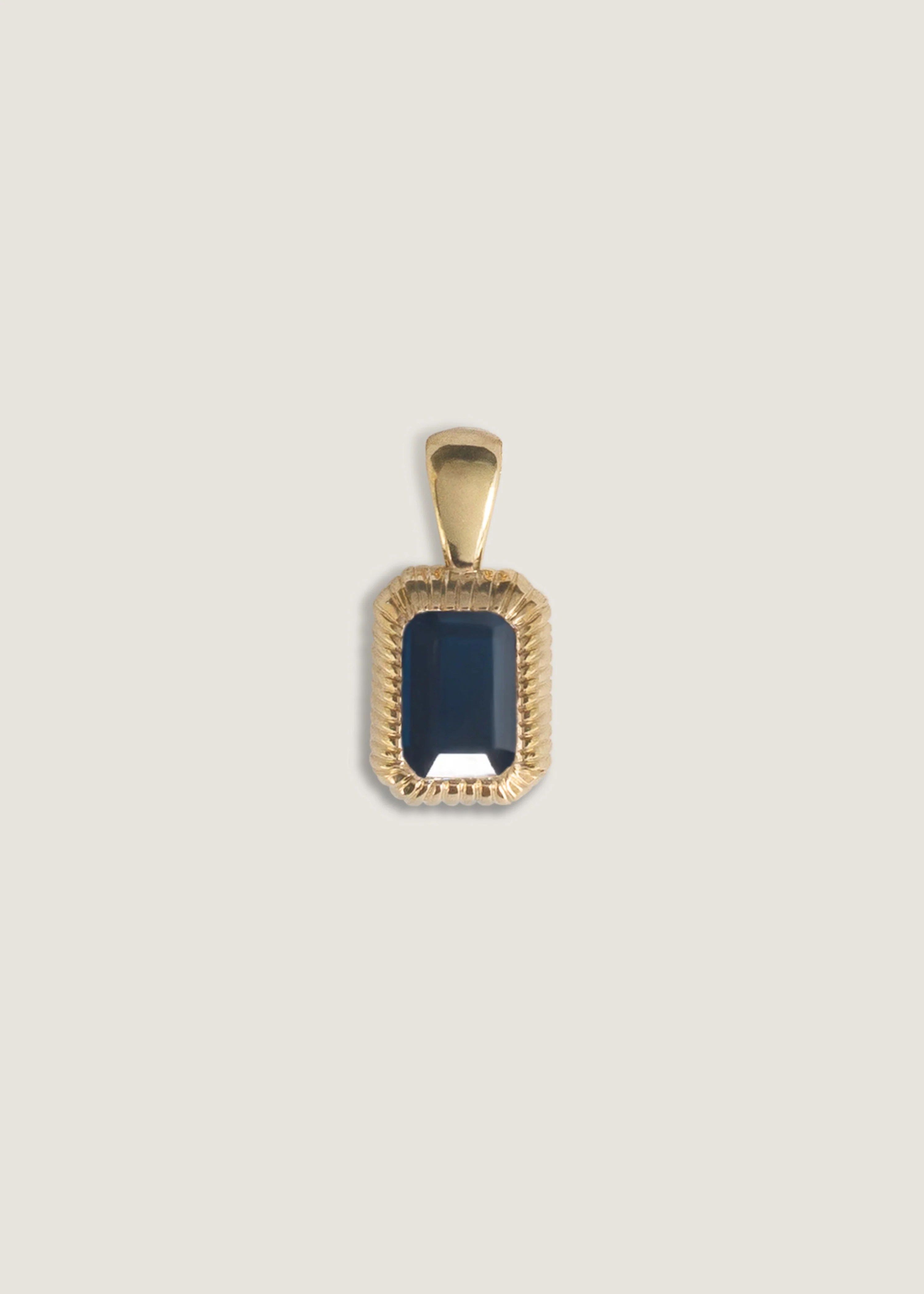 Kinn - Lyra Emerald Cut Pendant Blue Sapphire