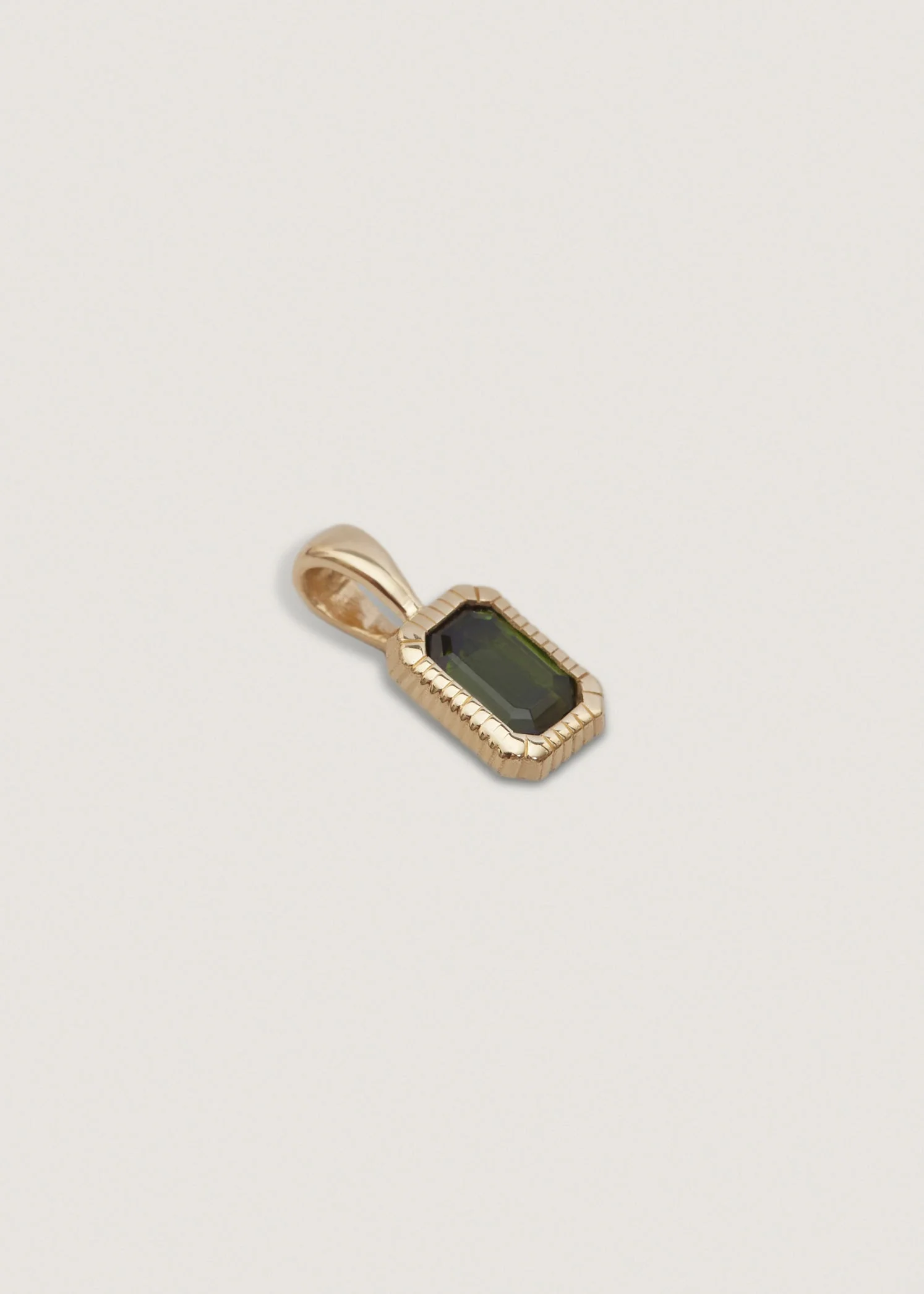 Kinn - Lyra Emerald Cut Pendant Green Tourmaline - Image 2