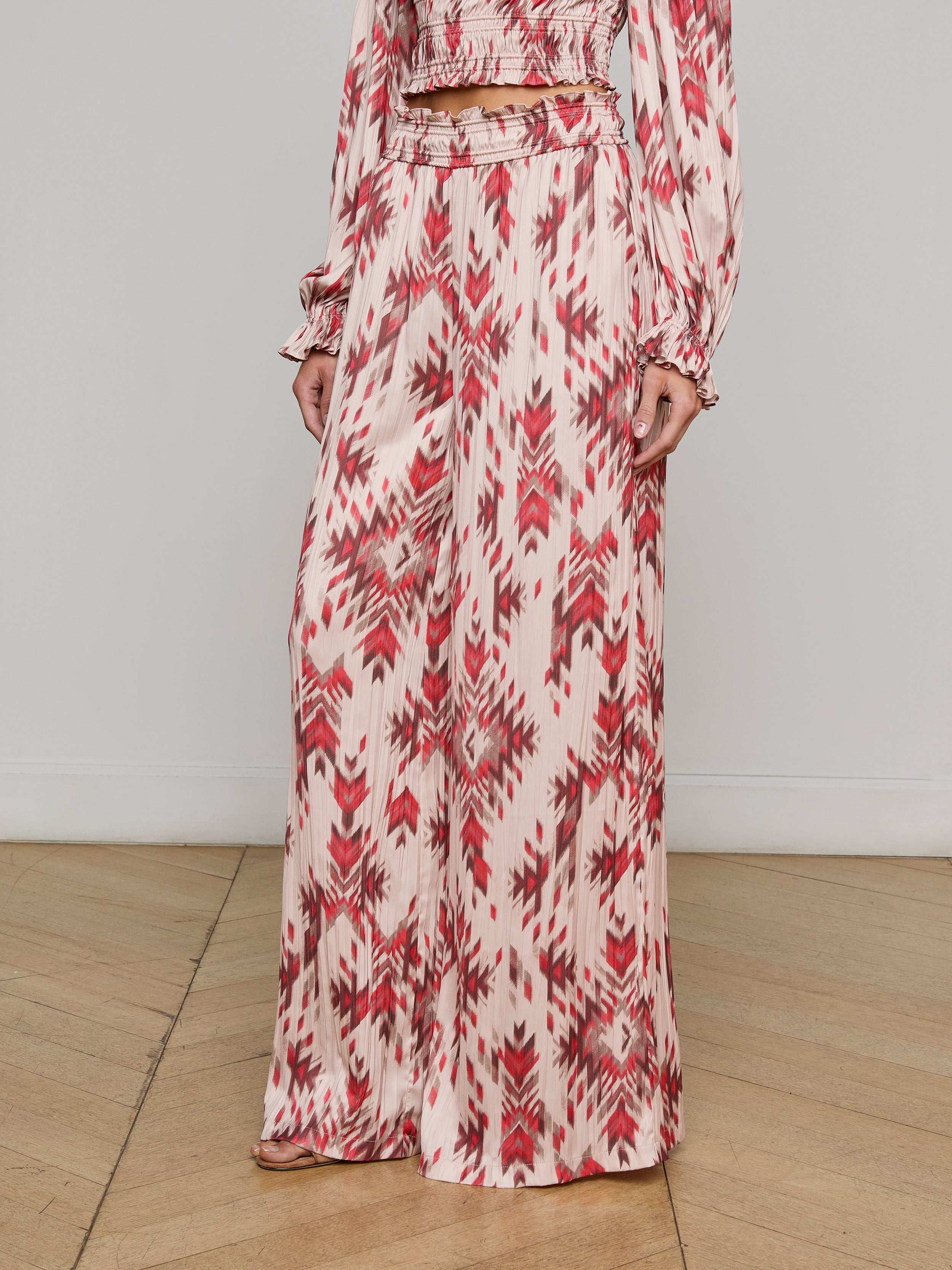 L'AGENCE - Lyra Satin Wide - Leg Pant - Image 2