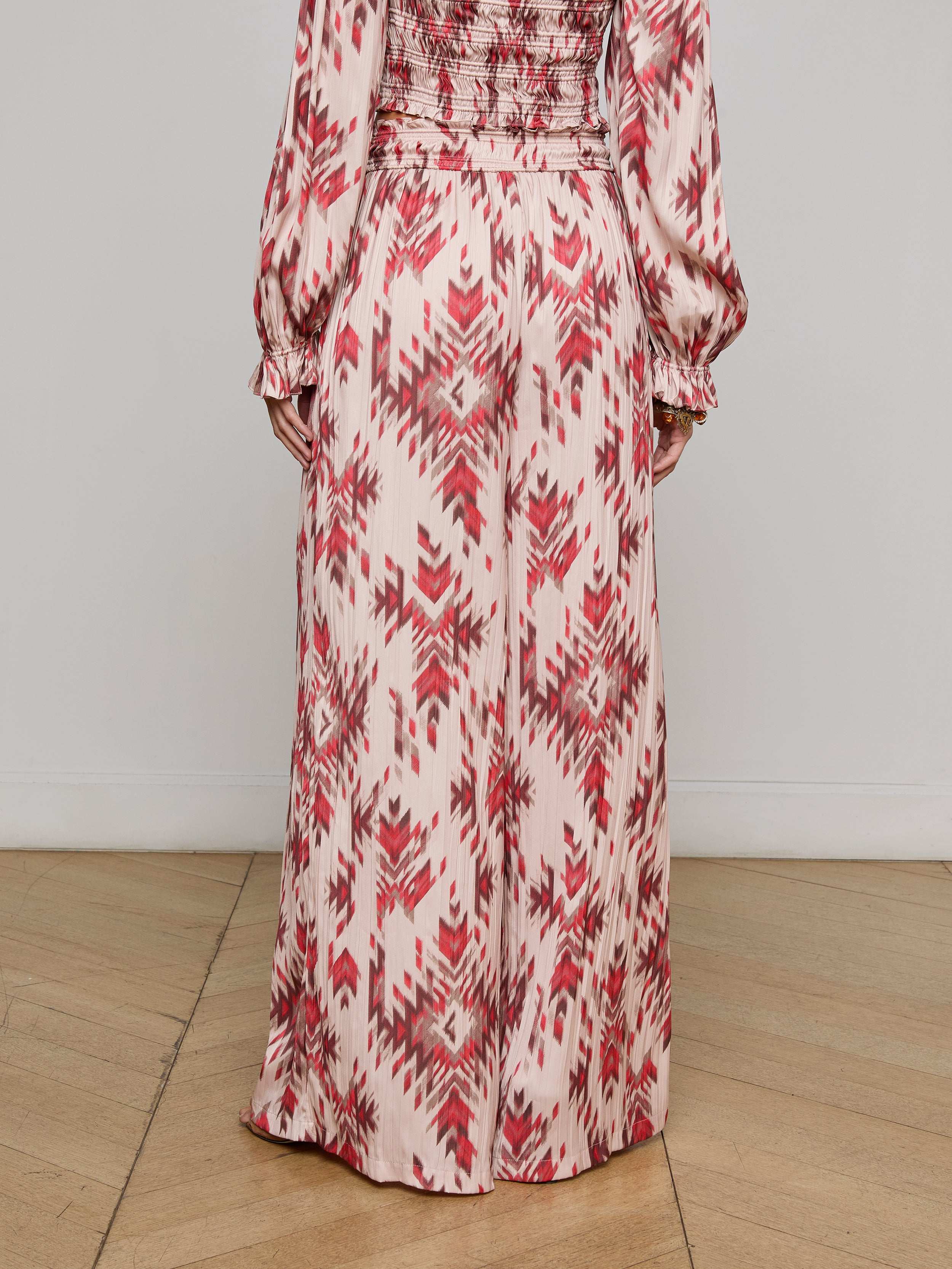 L'AGENCE - Lyra Satin Wide - Leg Pant - Image 4