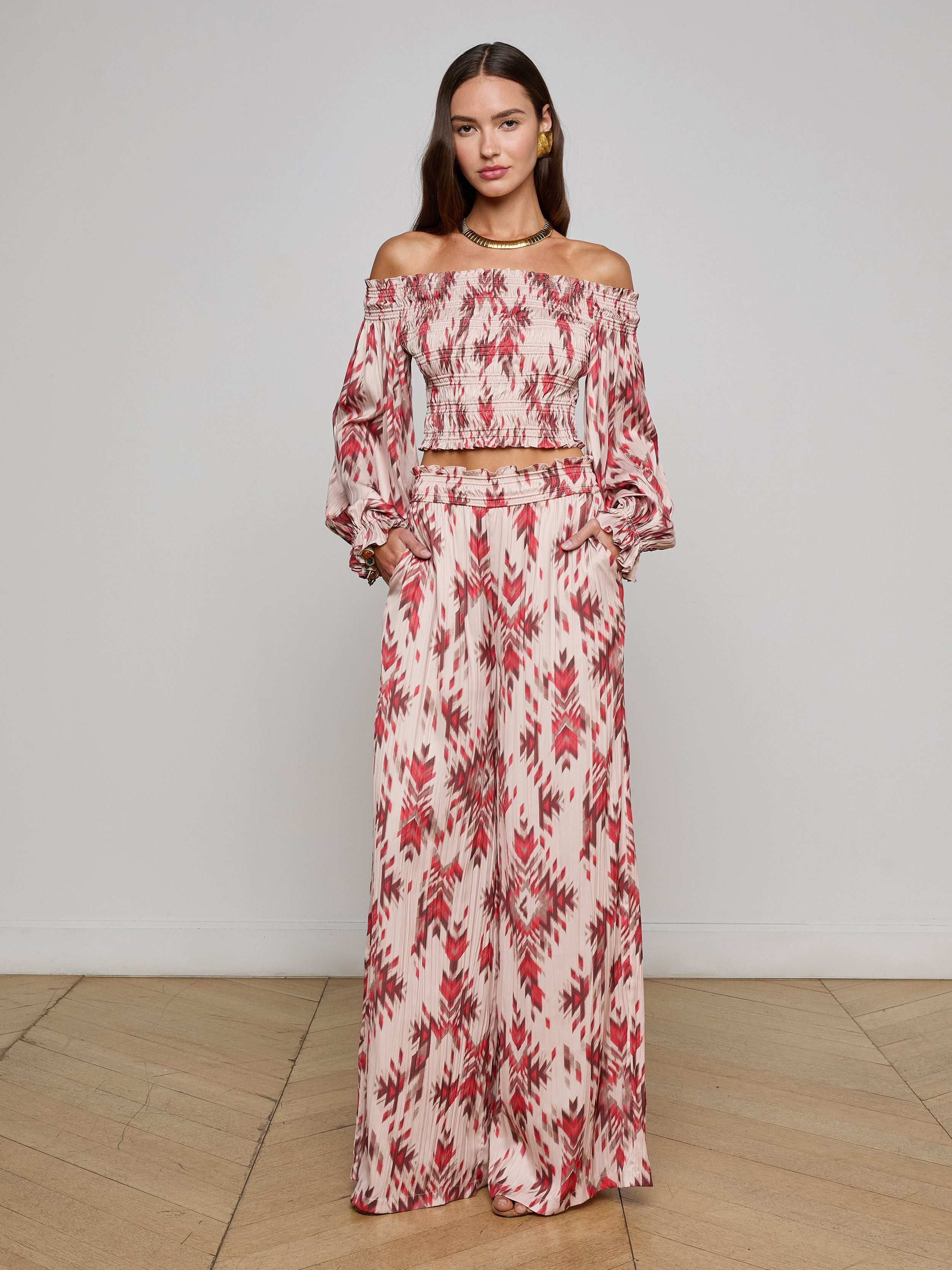 L'AGENCE - Lyra Satin Wide - Leg Pant - Image 7
