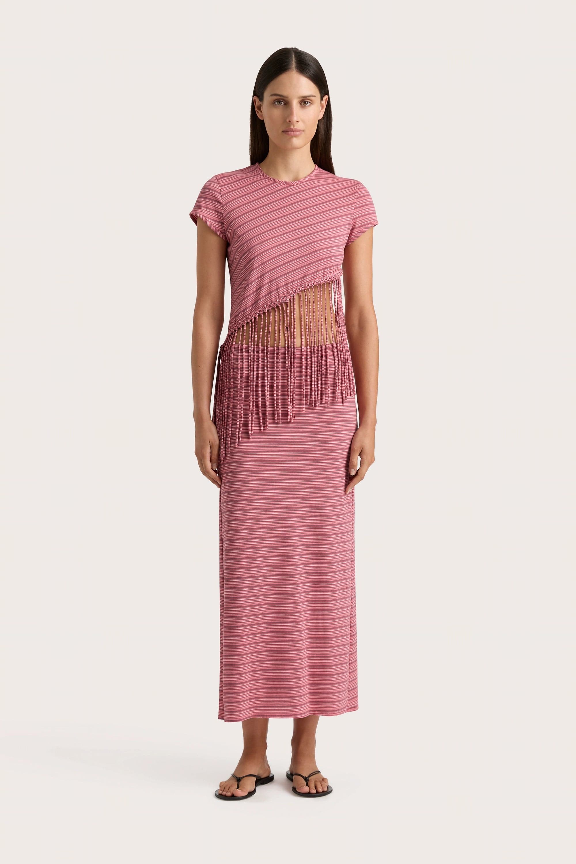 Faithfull - Maceio T - Shirt Vermillion Stripe - Final Sale