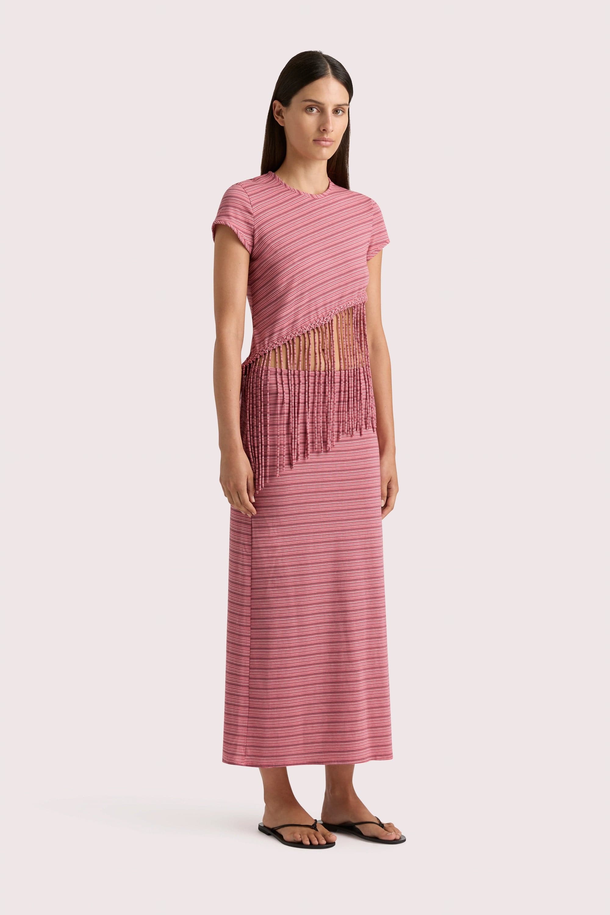 Faithfull - Maceio T - Shirt Vermillion Stripe - Final Sale - Image 2