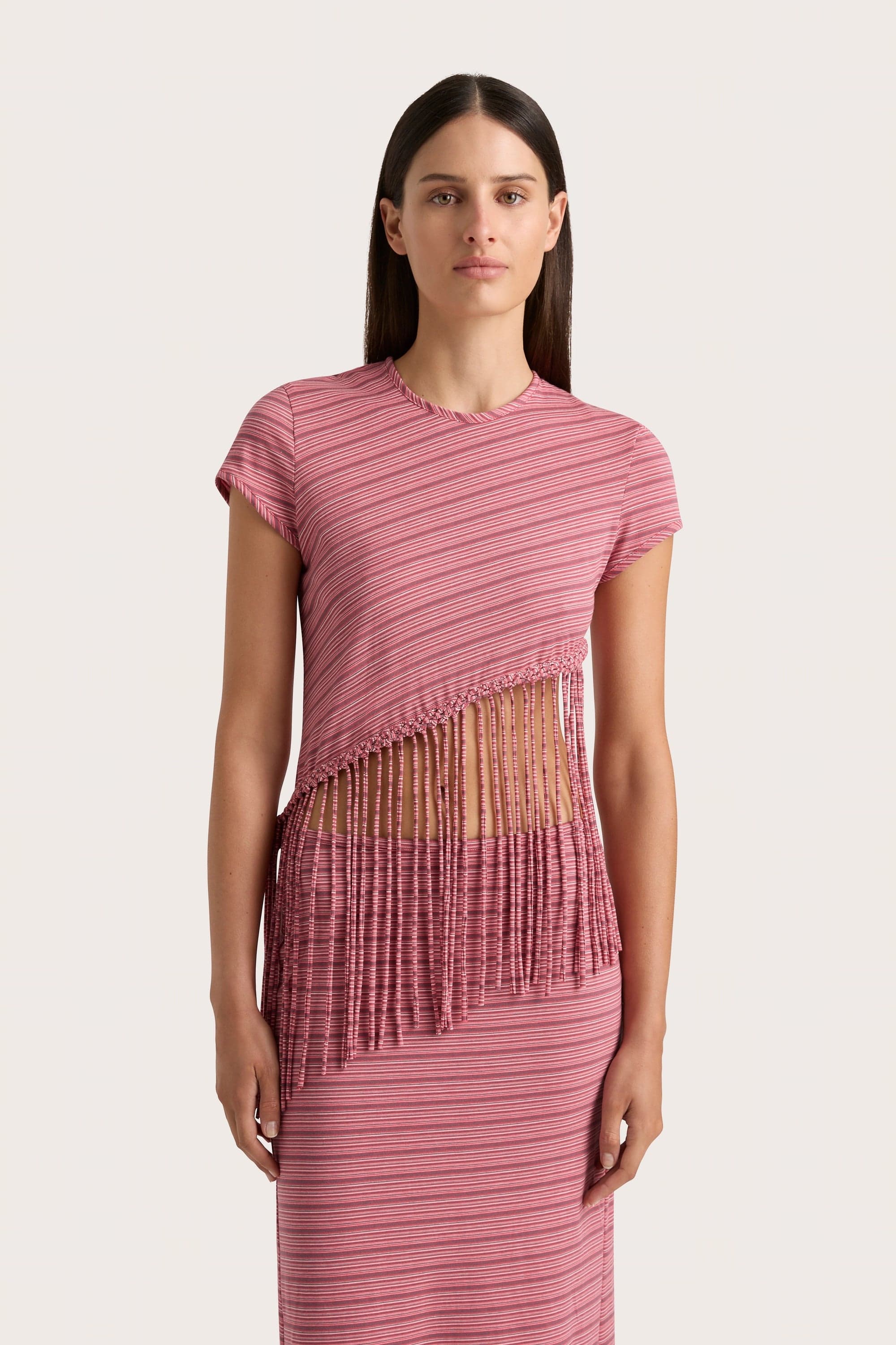 Faithfull - Maceio T - Shirt Vermillion Stripe - Final Sale - Image 3