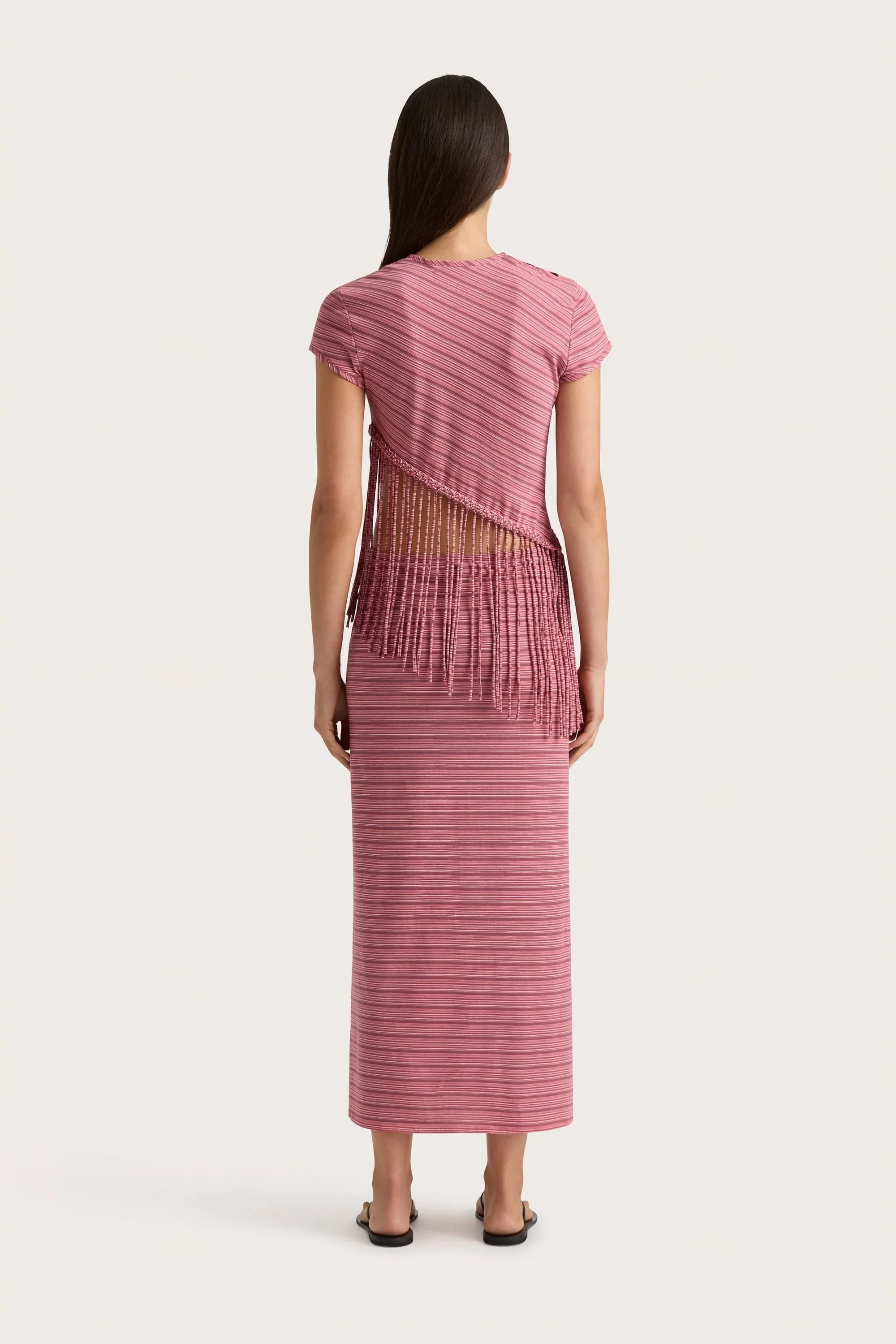 Faithfull - Maceio T - Shirt Vermillion Stripe - Final Sale - Image 4