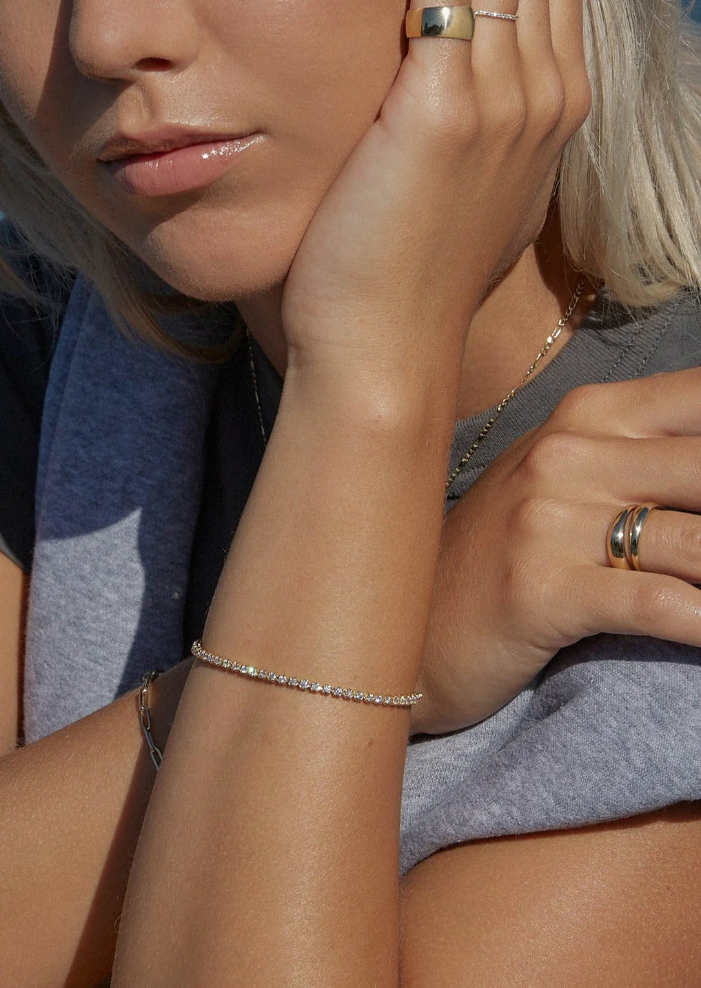 Kinn - Madison Diamond Tennis Bracelet White Gold - Image 4