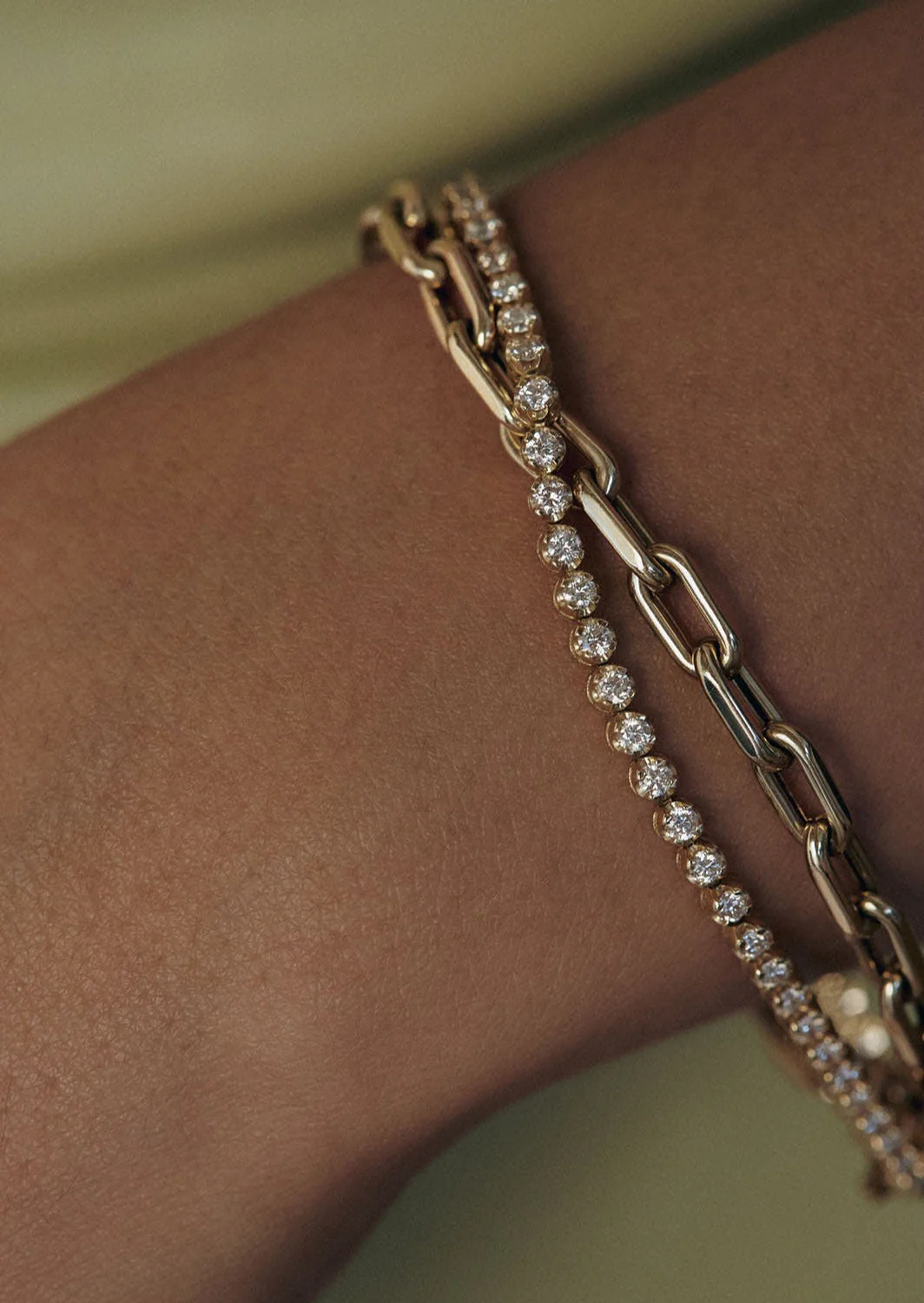 Kinn - Madison Diamond Tennis Bracelet Yellow Gold - Image 2