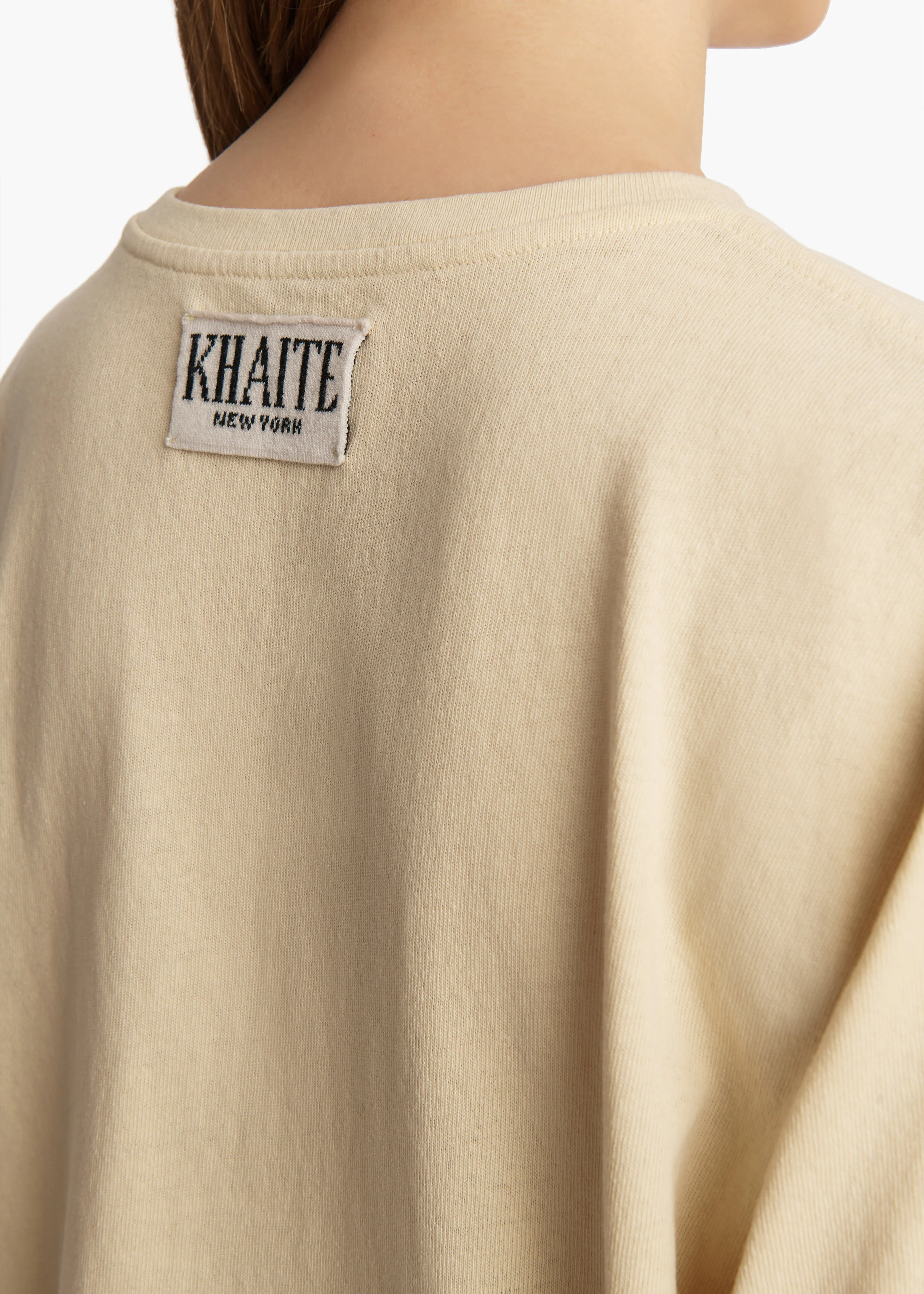 Khaite - Mae T - Shirt in Custard - Image 13