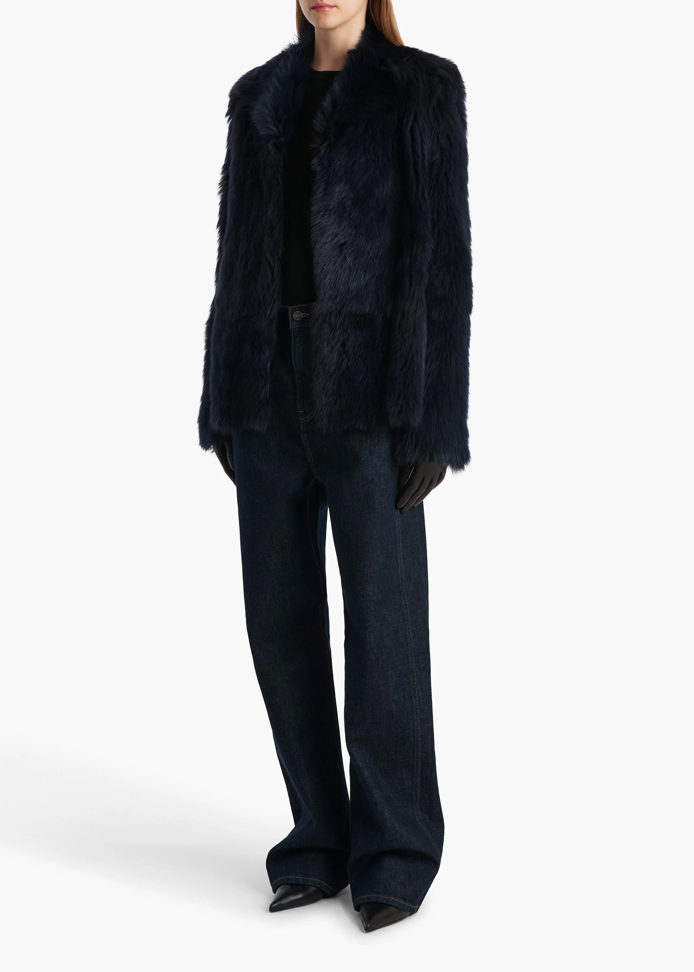 Khaite - Maeve T - Shirt in Black Silk Cashmere Jersey - Image 10