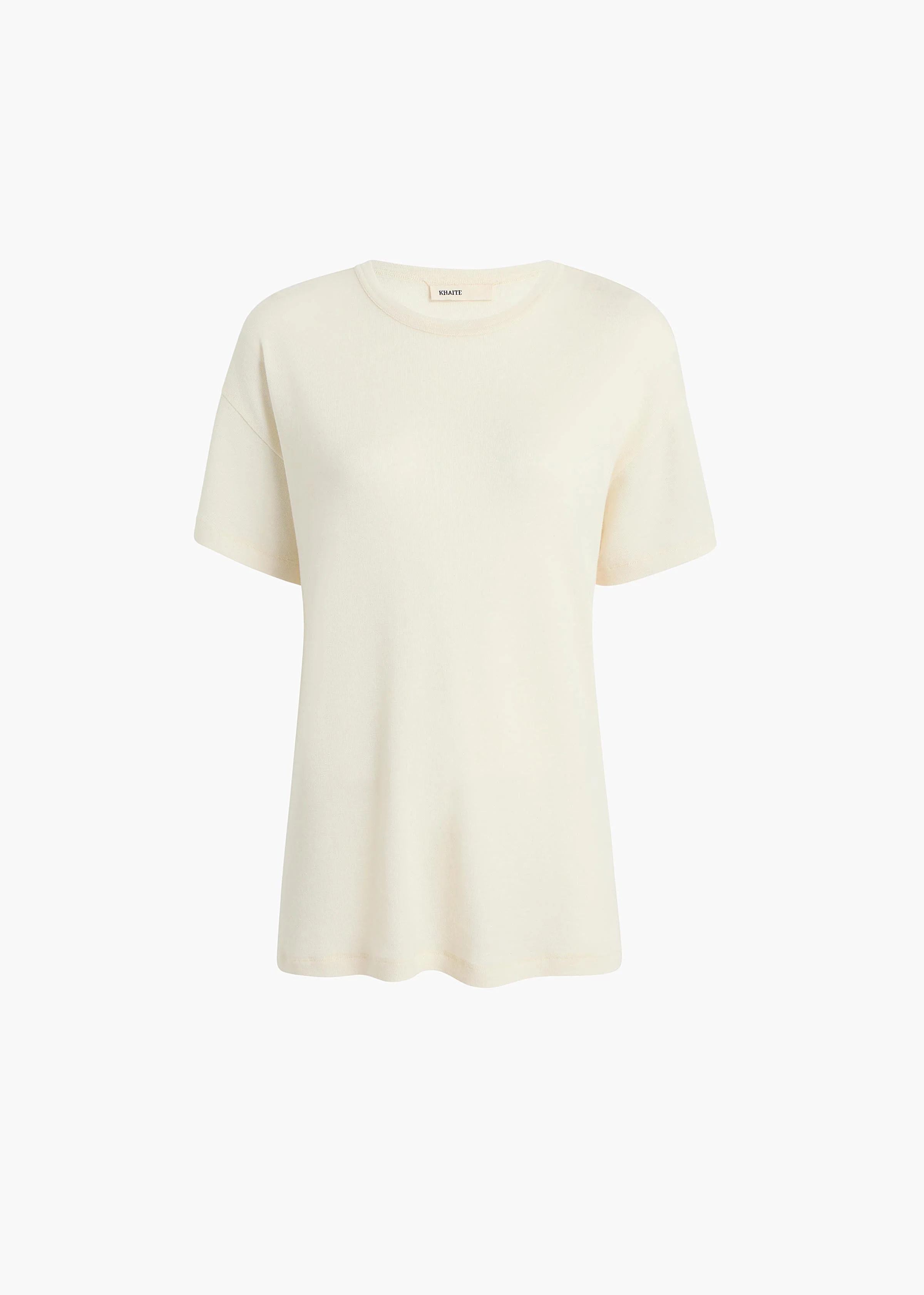 Khaite - Maeve T - Shirt in Cream Silk Cashmere Jersey