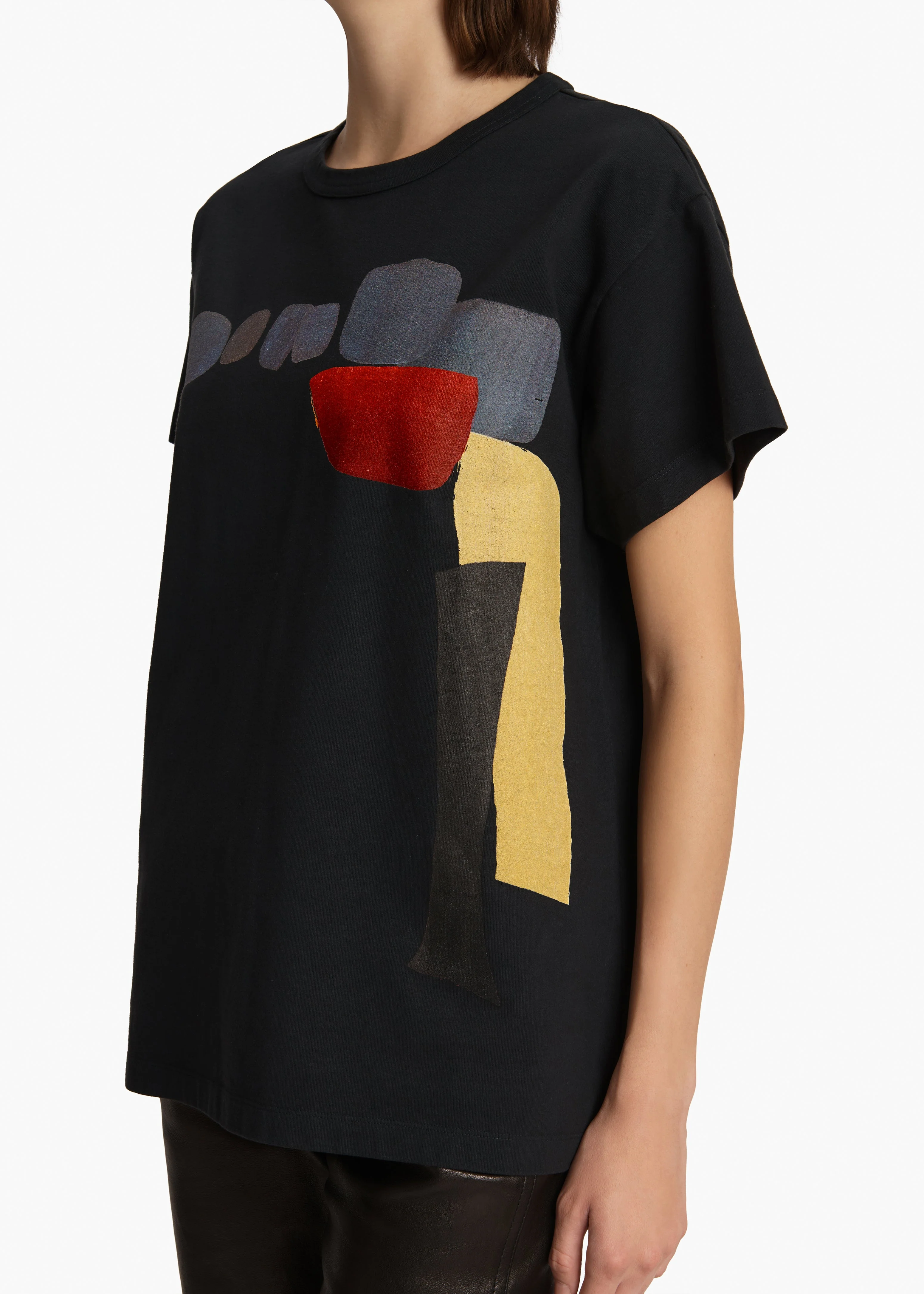 Khaite - Maeve T - Shirt in Black Multi - Image 5