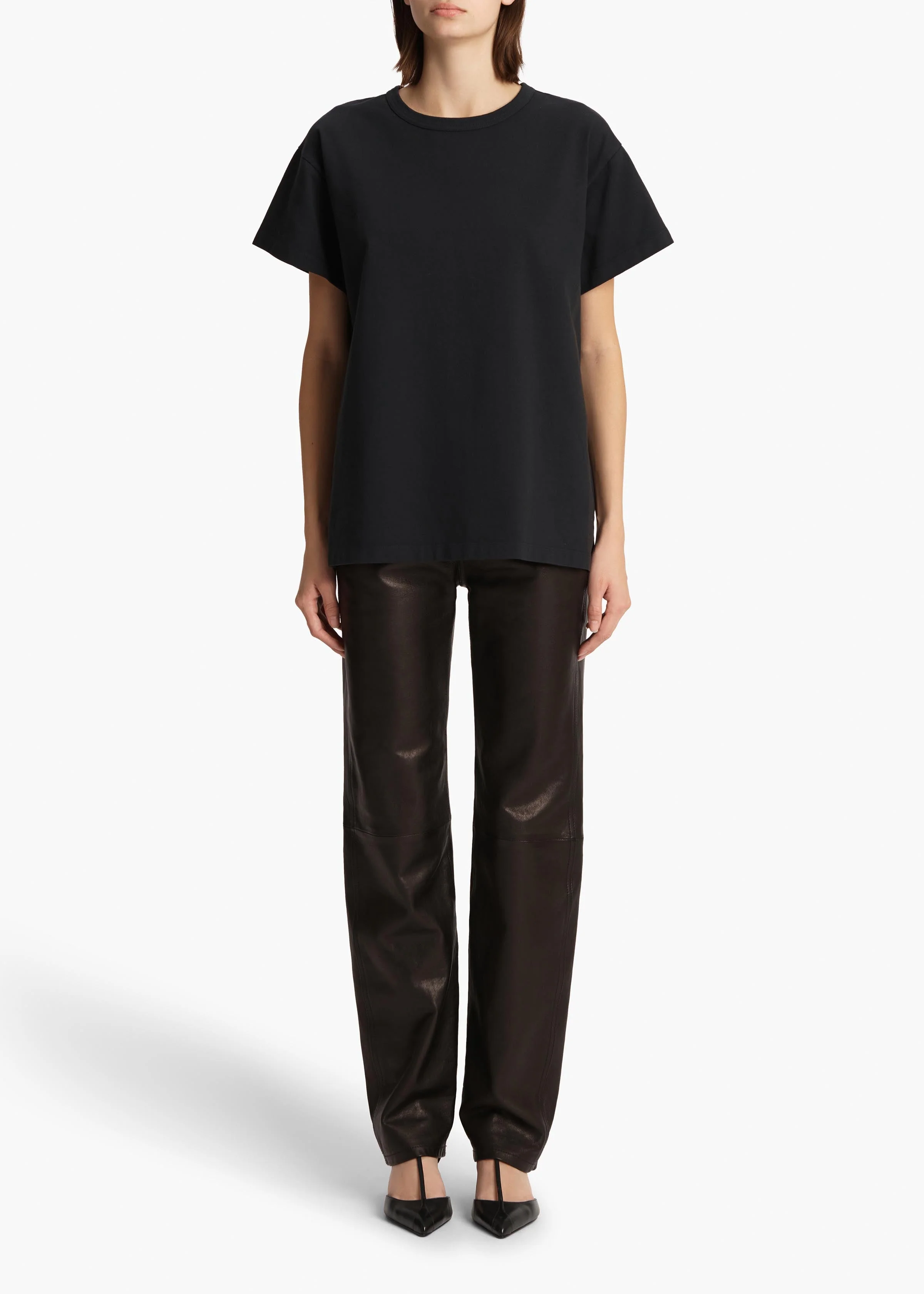 Khaite - Maeve T - Shirt in Washed Black - Image 9