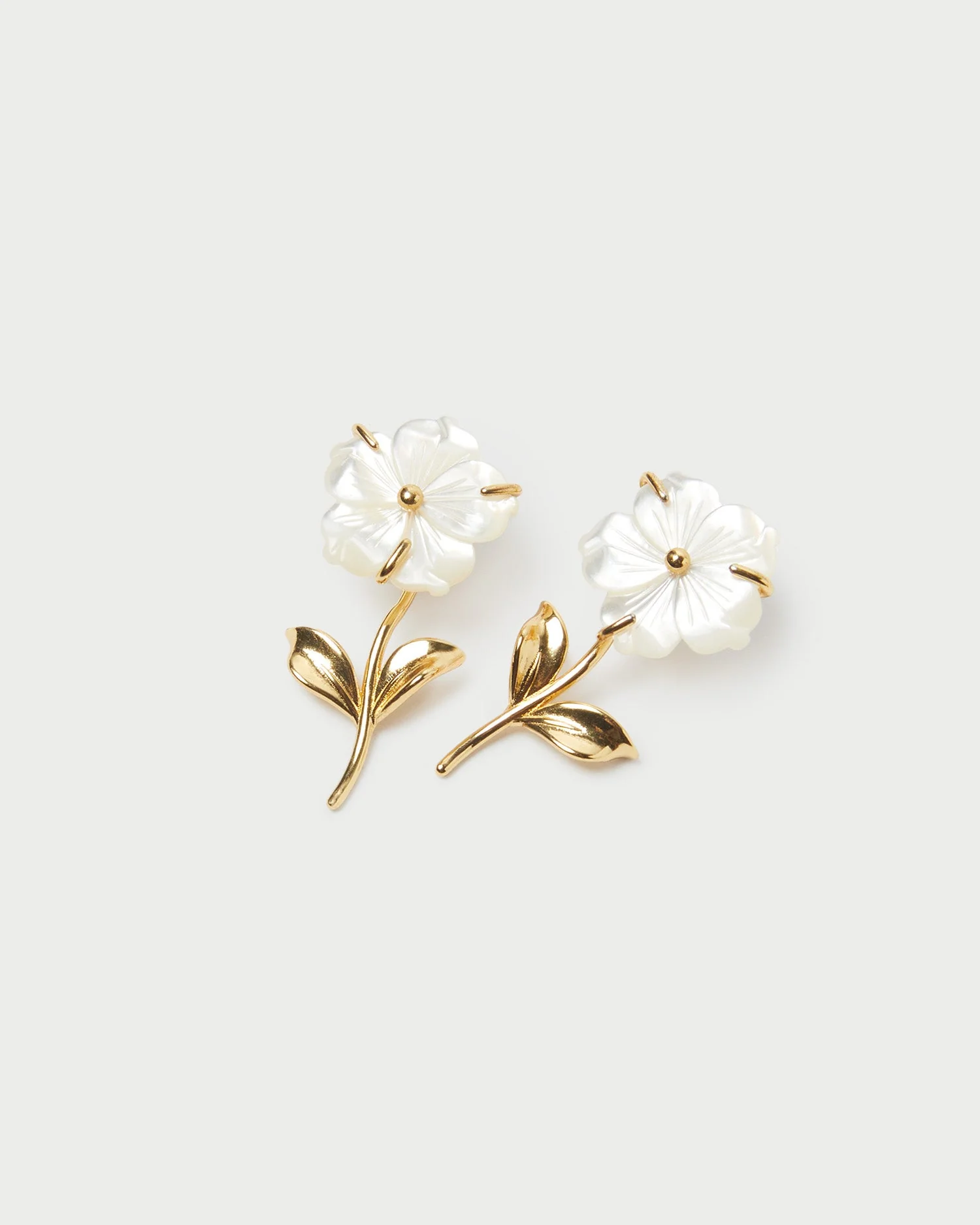 Loeffler Randall - Mai Gold/Pearl Flower Earrings - Image 2
