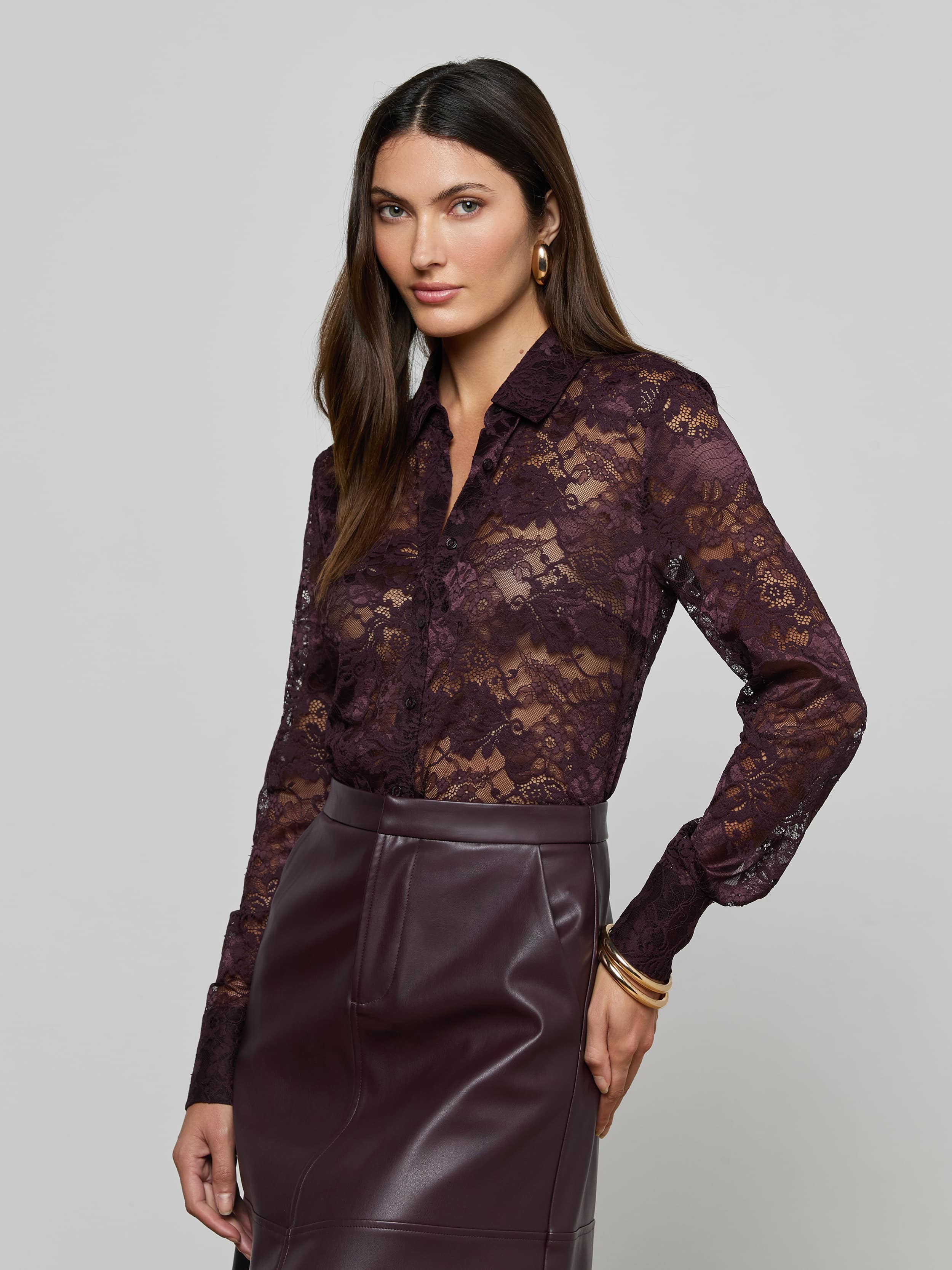 L'AGENCE - Maia Floral Lace Blouse - Image 2