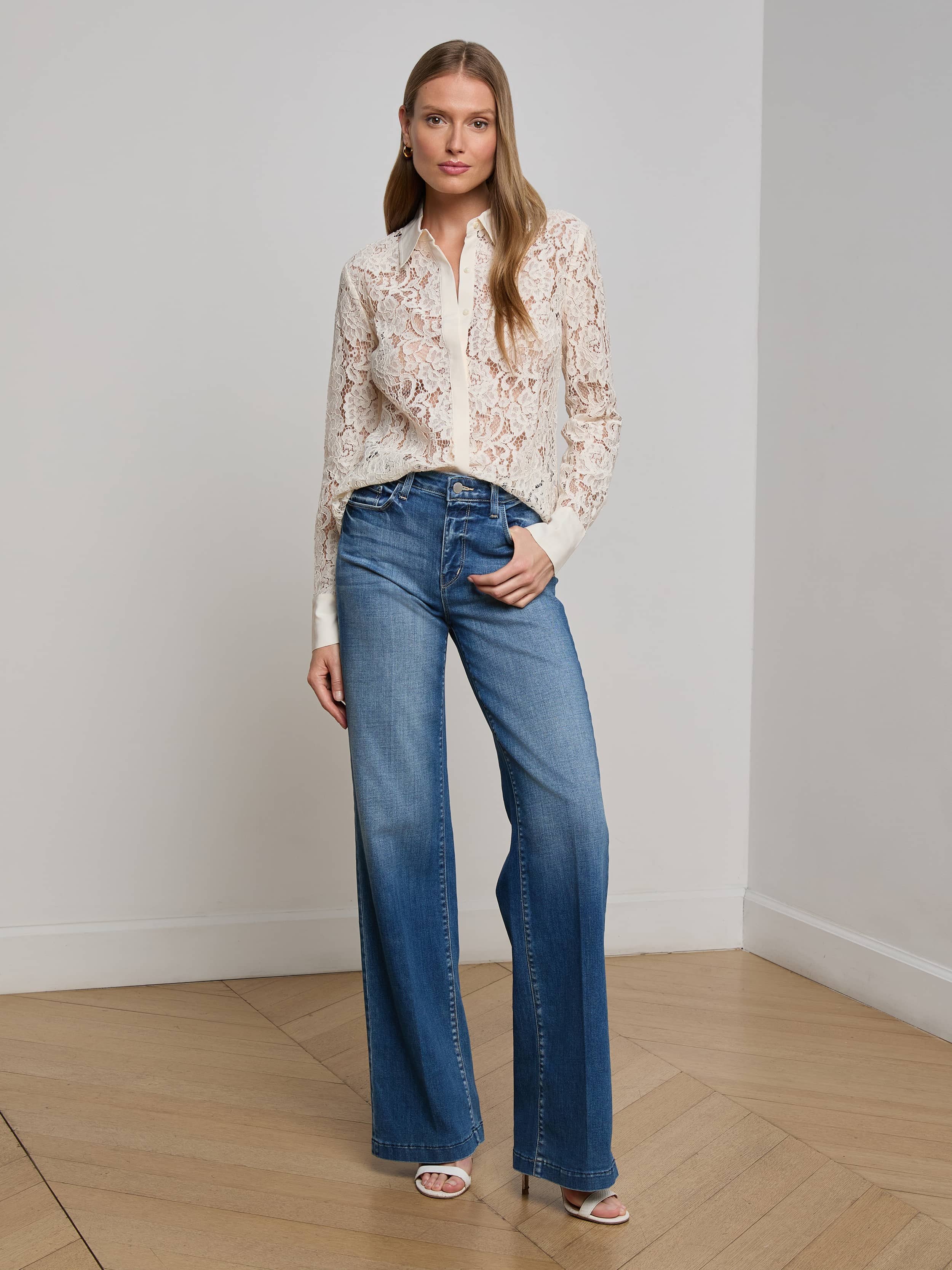 L'AGENCE - Maia Lace Blouse - Image 3